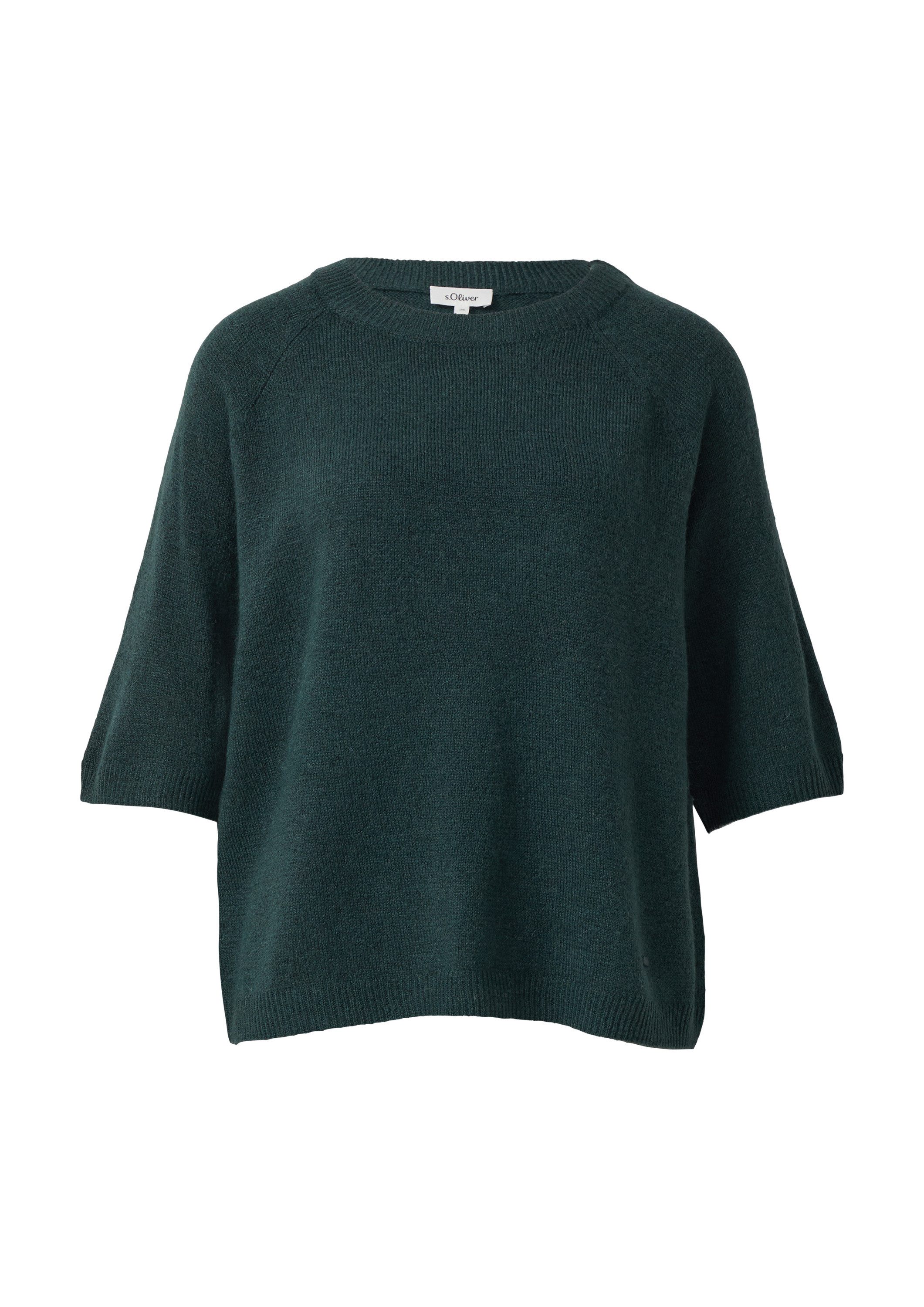 s.Oliver Kurzarmpullover Strickpullover Kurzarmpullover aus Alpakamix günstig online kaufen