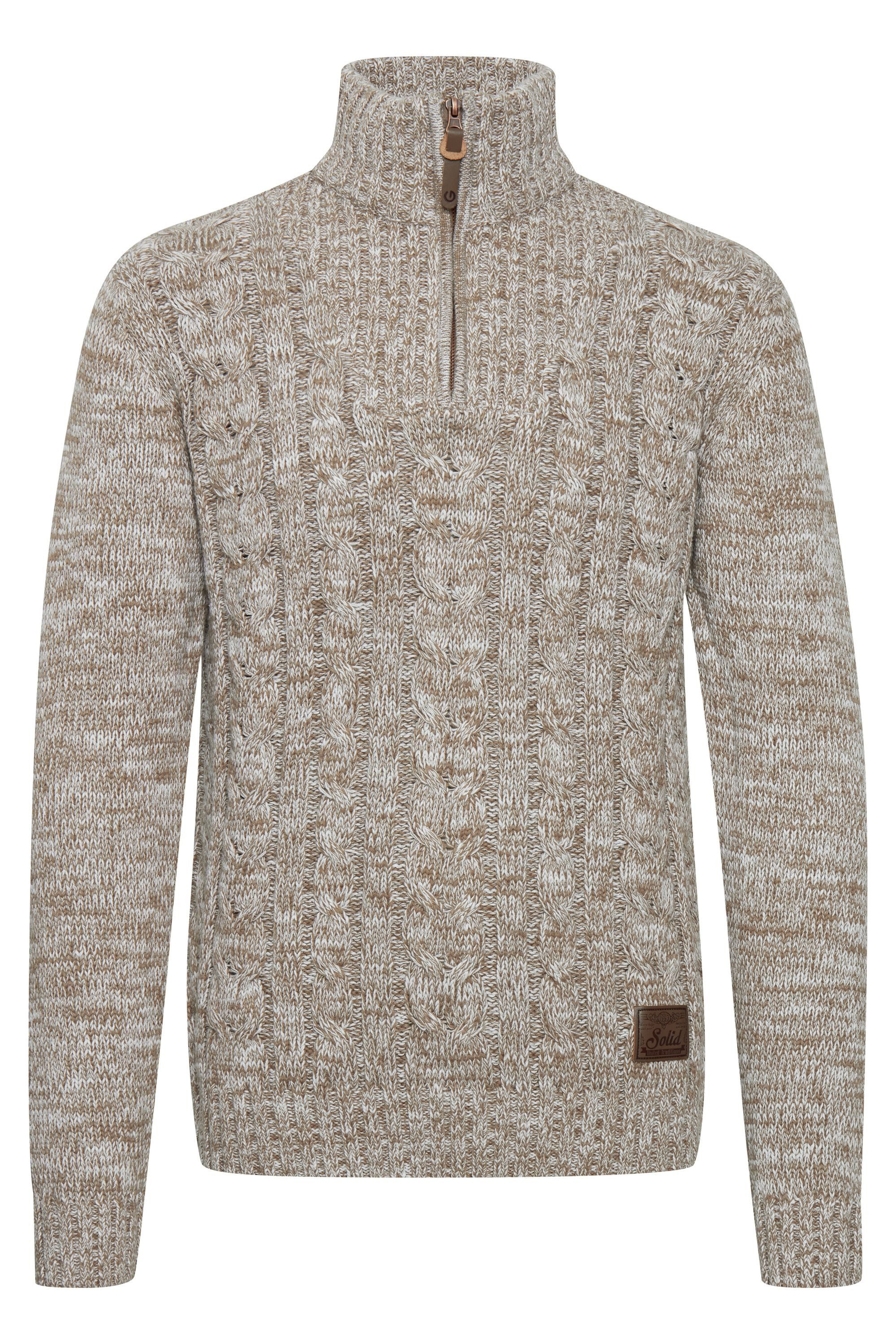 !Solid Troyer SDPankraz Wärmender Strickpullover mit Zopfstrickmuster günstig online kaufen