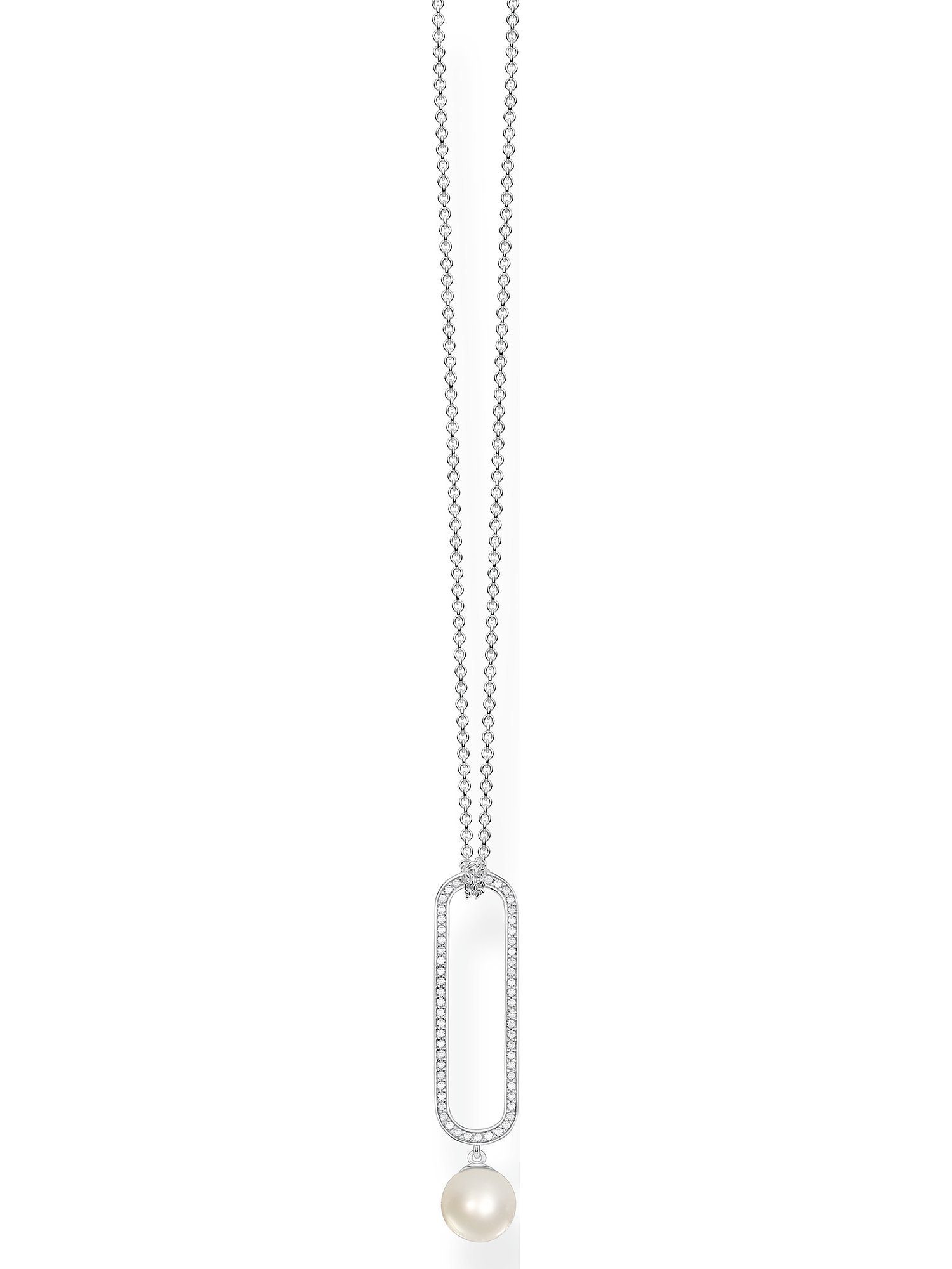 THOMAS SABO Silberkette Thomas Sabo Damen-Kette 925er Silber Farbstein,  Länge: 55 cm, Breite: 0,9 cm, Stärke: 0,1 mm | Ketten mit Anhänger