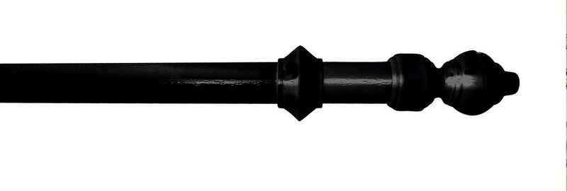 Gardinenstange STANDARD, GARESA, Ø 28 mm, 1-läufig, Wunschmaßlänge, Vorhanggarnitur, Kunststoff, verlängerbar, mit Ringe/2 Lauf Gleiter