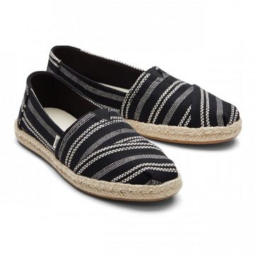 TOMS Black Global Stripe, vegane Schuhe Sandale