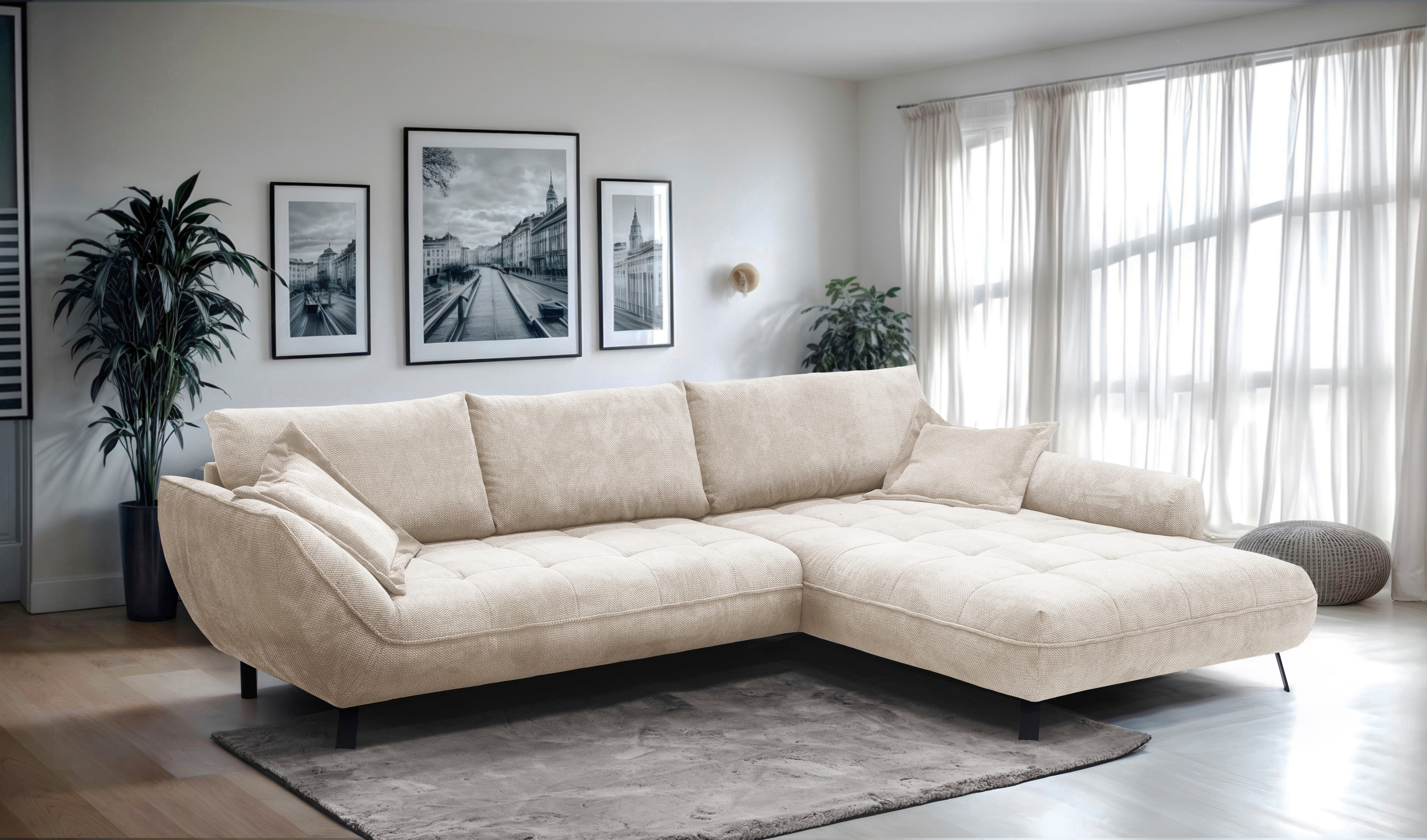 exxpo - sofa fashion Ecksofa "Biarritz modern und elegantes Mega Sofa mit t günstig online kaufen