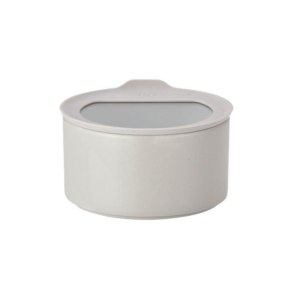 NEOFLAM® Vorratsdose FIKA One Keramik Vorratsdose 1000ml - Stone White, Keramik, Silikon, (1-tlg)