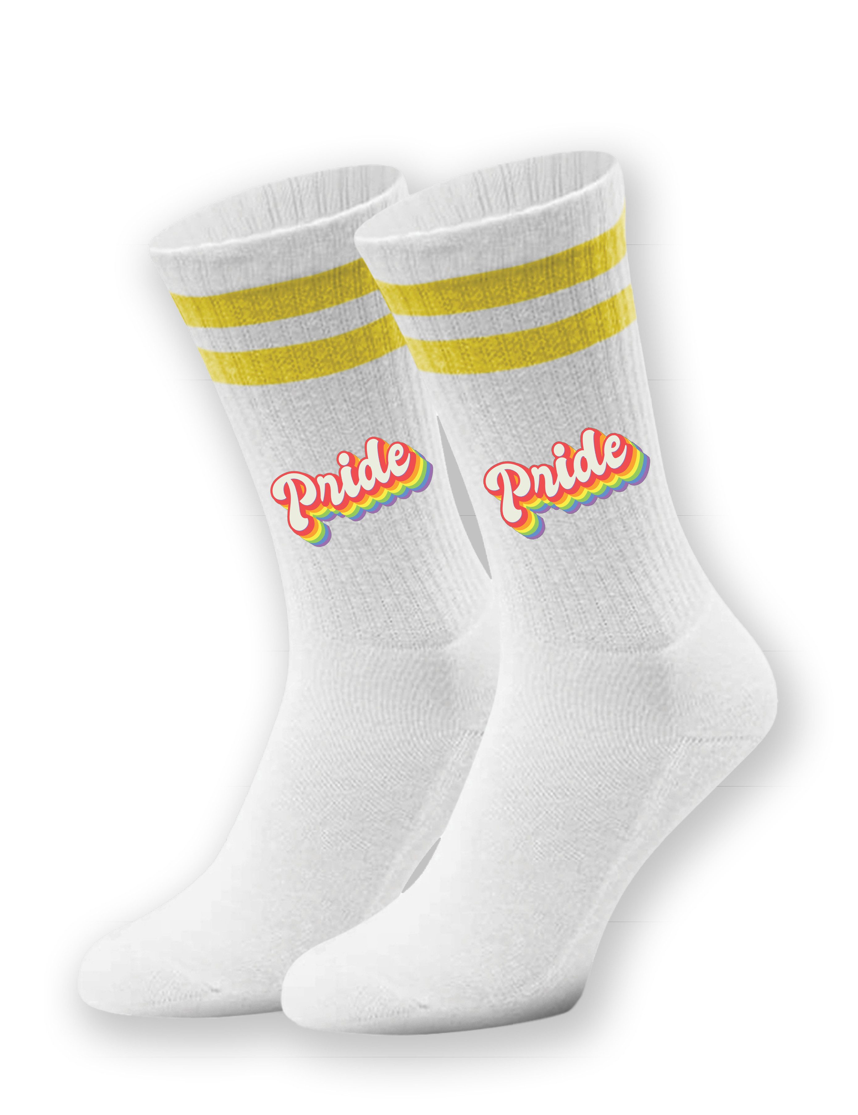 Youth Designz Tennissocken Unisex Socken "Pride Schriftzug" Aufdruck lustig Geschenk Statement mit verstärkter Verse und Zehenbereich