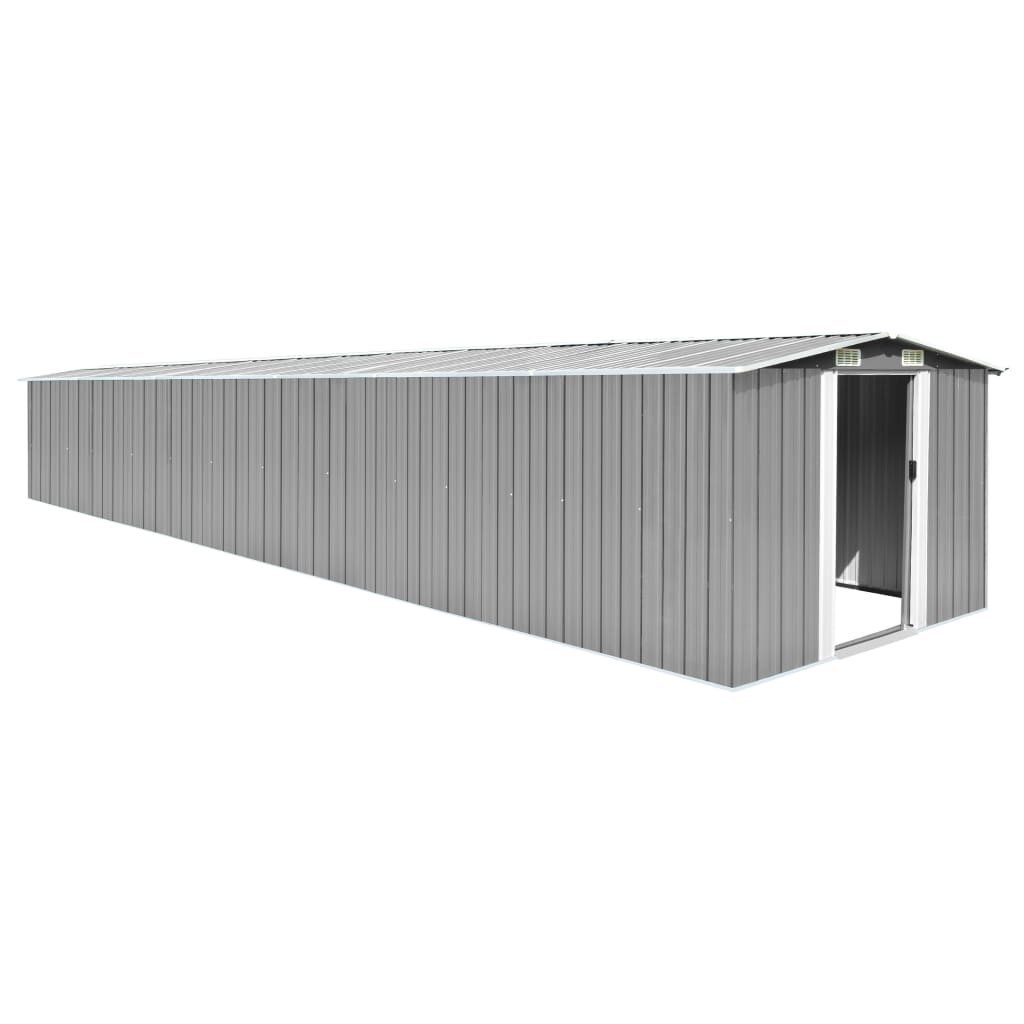 Garten-Geräteschrank 257 x 779 x 181 cm Gerätehaus Grau 257x779x181 cm Verzinkter Stahl