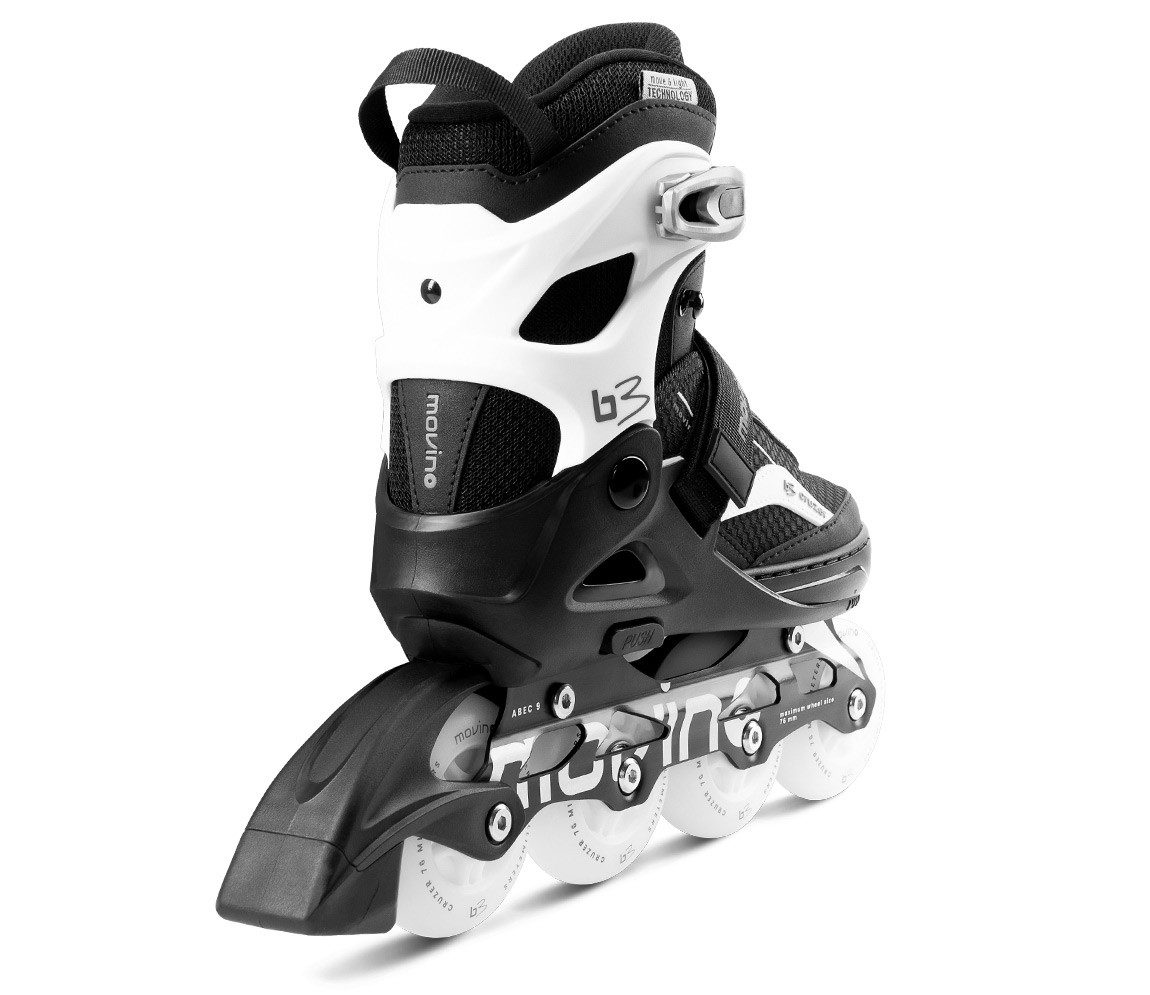 Movino Rollschuhe Inliner MOVINO CRUZER B3 leuchtende LED-Rollen ABEC9 Aluminium