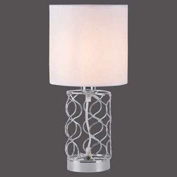 click-licht Tischleuchte Tischleuchte Deva in Silber E14, keine Angabe, Leuchtmittel enthalten: Nein, warmweiss, Tischleuchte, Nachttischlampe, Tischlampe