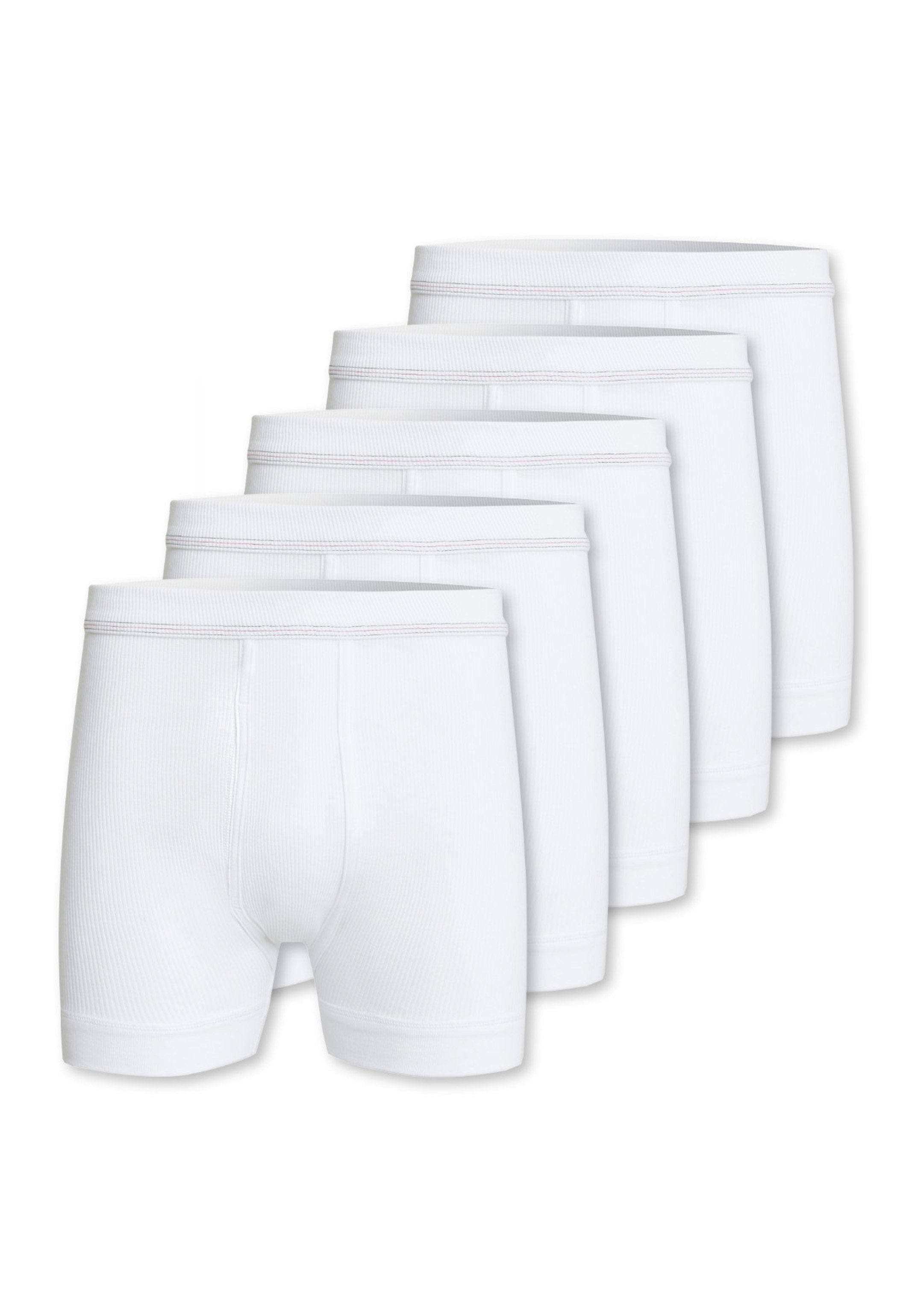 conta Retro Boxer 5er Pack Doppelripp (Spar-Set, 5-St) Unterhose kurz - Baumwolle - Mit Eingriff - Formstabil, Pflegeleicht