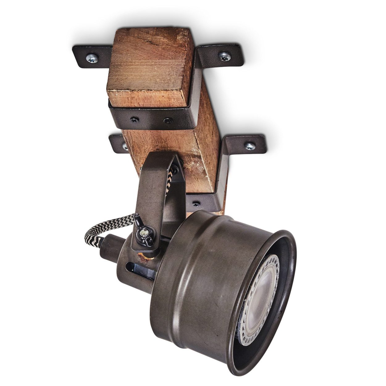 hofstein Wandleuchte »Villanuova« Wandlampe aus Metall/Holz günstig online kaufen