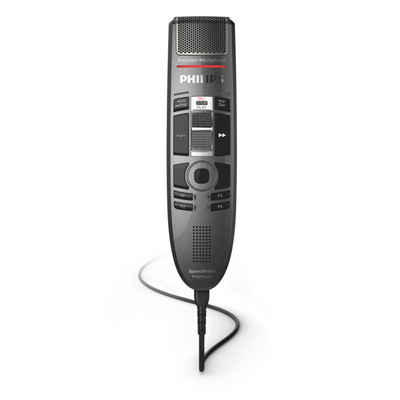 Philips SMP3710 SpeechMike Premium Touch Diktiermikrofon Digitales Diktiergerät (Studioqualität, Bewegungssensor, Schiebeschalter)