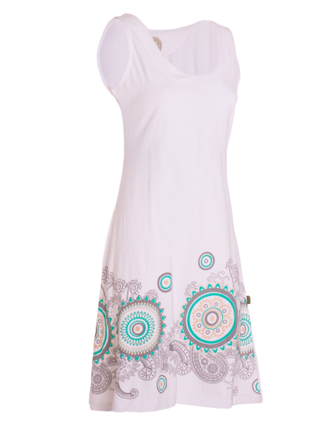 Vishes Sommerkleid Damen Hippie Mandala Print Trägerkleid Baumwolle Alternative Mode, Boho, Hippie, Ethno, Festival