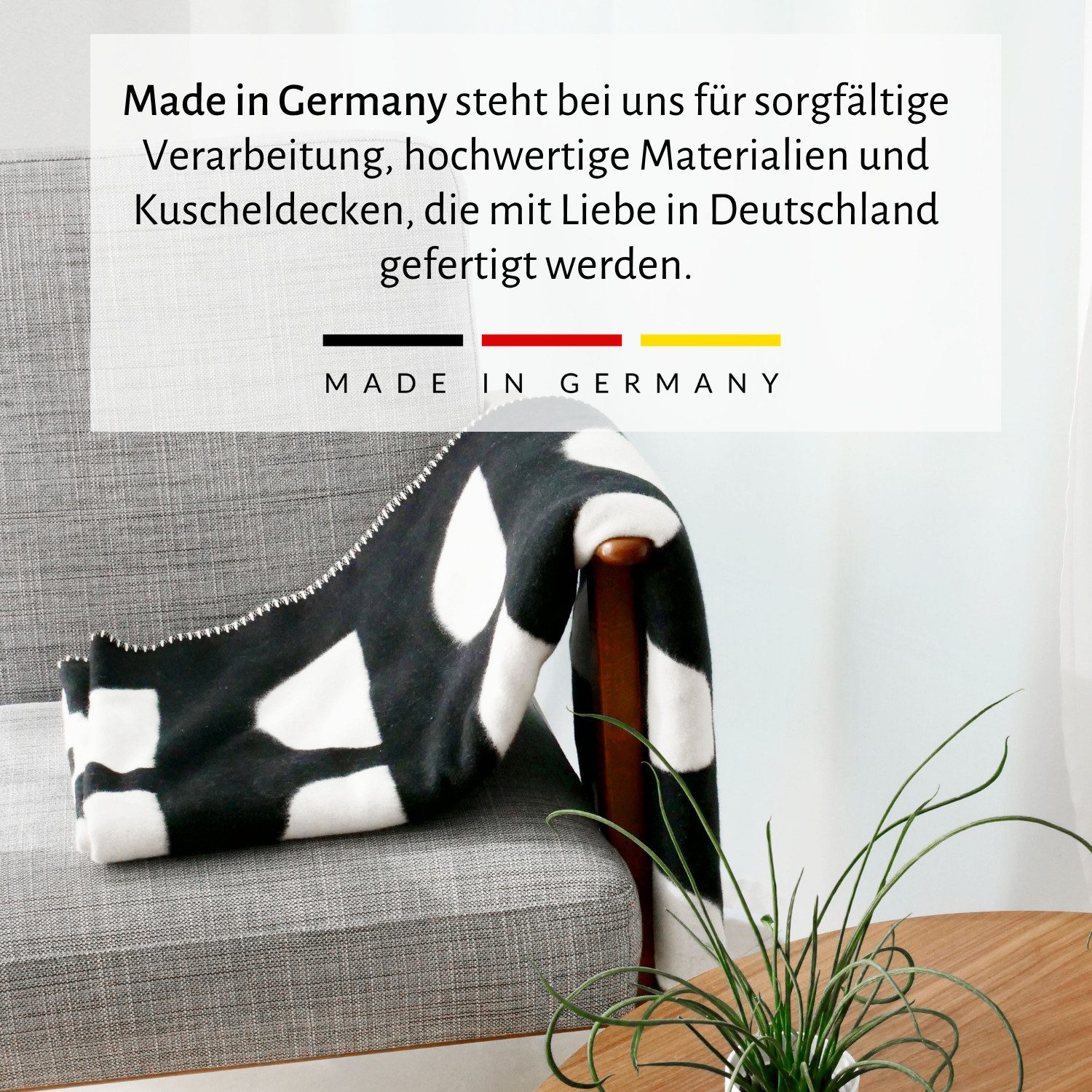 Wolldecke Premium Sofadecke JORIS aus 100% Bio-Baumwolle in 150x200cm, RIEMA Germany, weiche Kuscheldecke im Skandi-Stil, Made in Germany OEKO-TEX – Bild 5 von 5