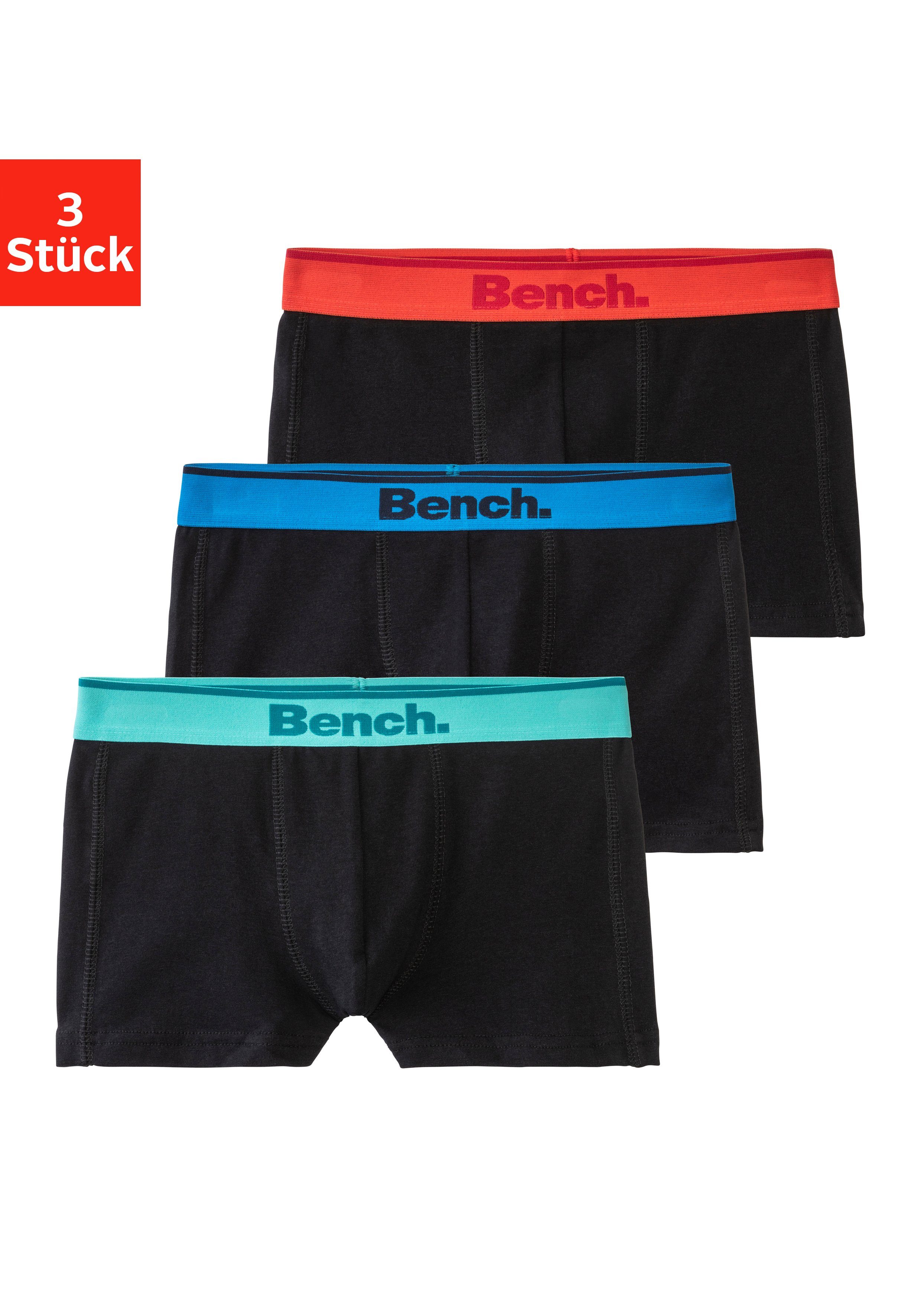 Bench. Boxer Boxershorts für Jungen (Packung, 3-St) mit Ziernähten vorn