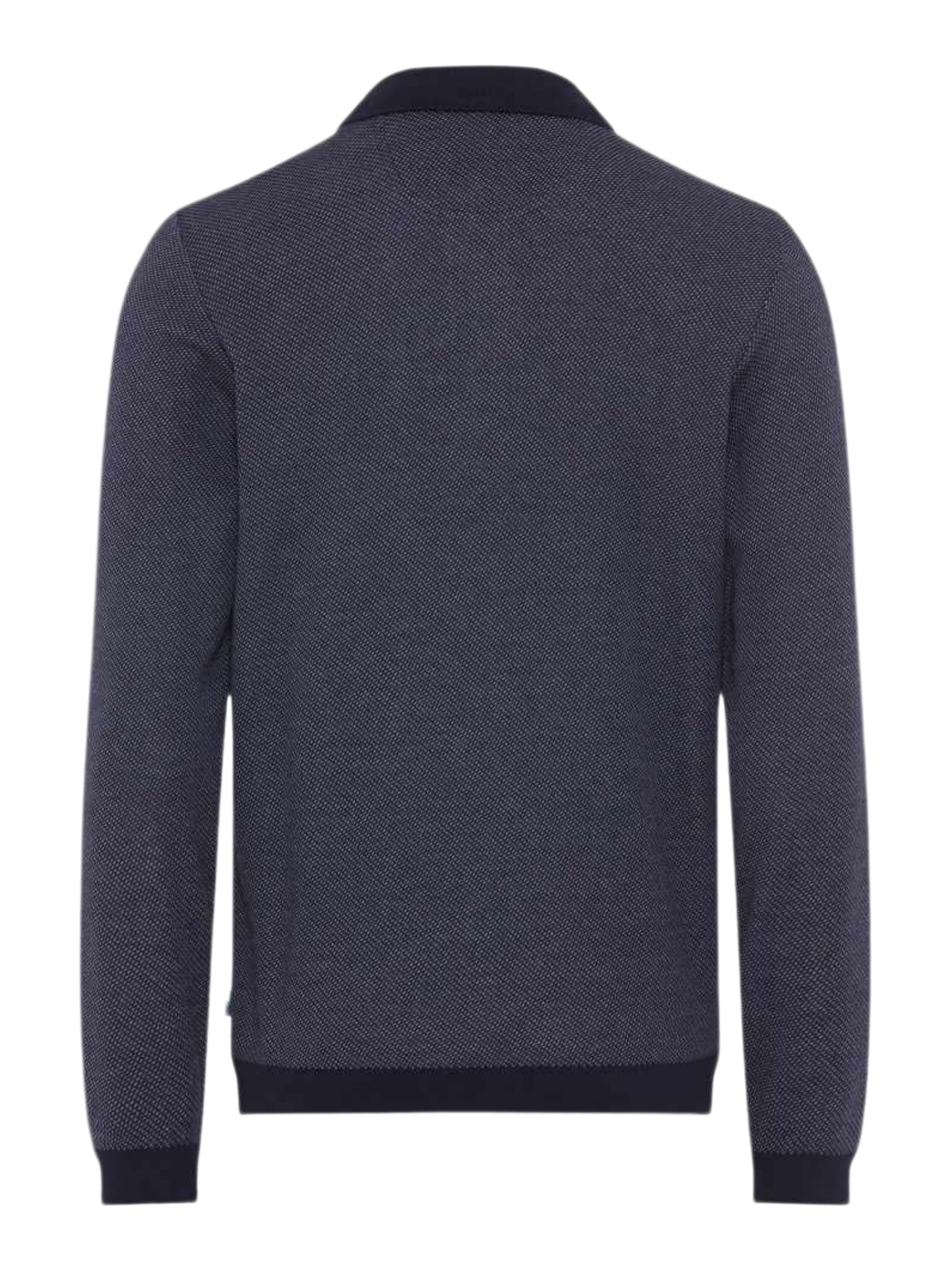 Brax Hoodie blau,Casual,Baumwolle,Meliert,Polokragen,Lang,Regular Fit