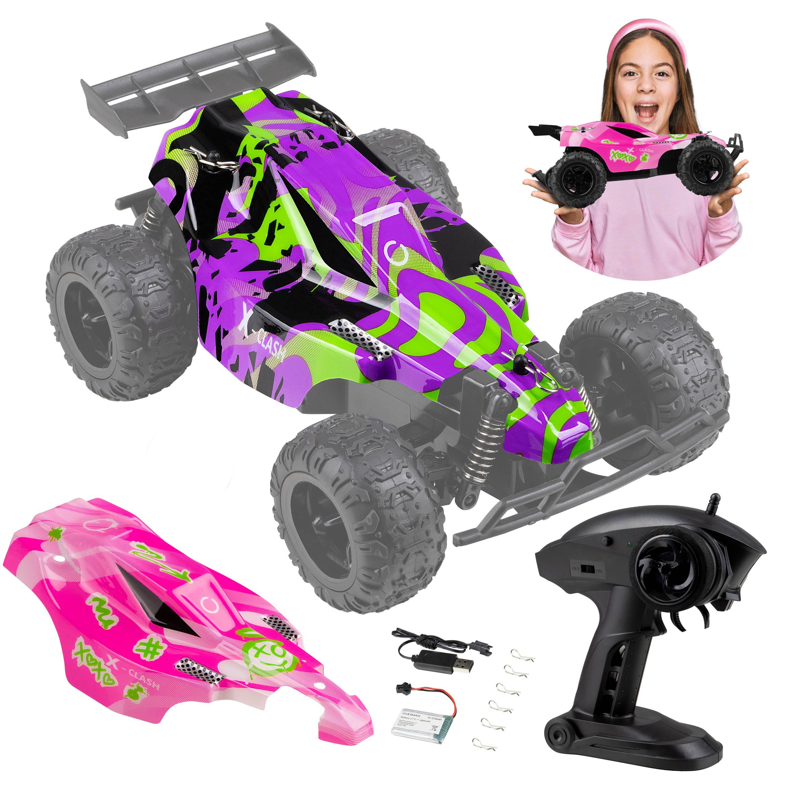 Overmax RC-Auto X-CLASH (Set, Zwei variable Körper), 2 Karosserien/Stilvolles Design/Langlebige Konstruktion