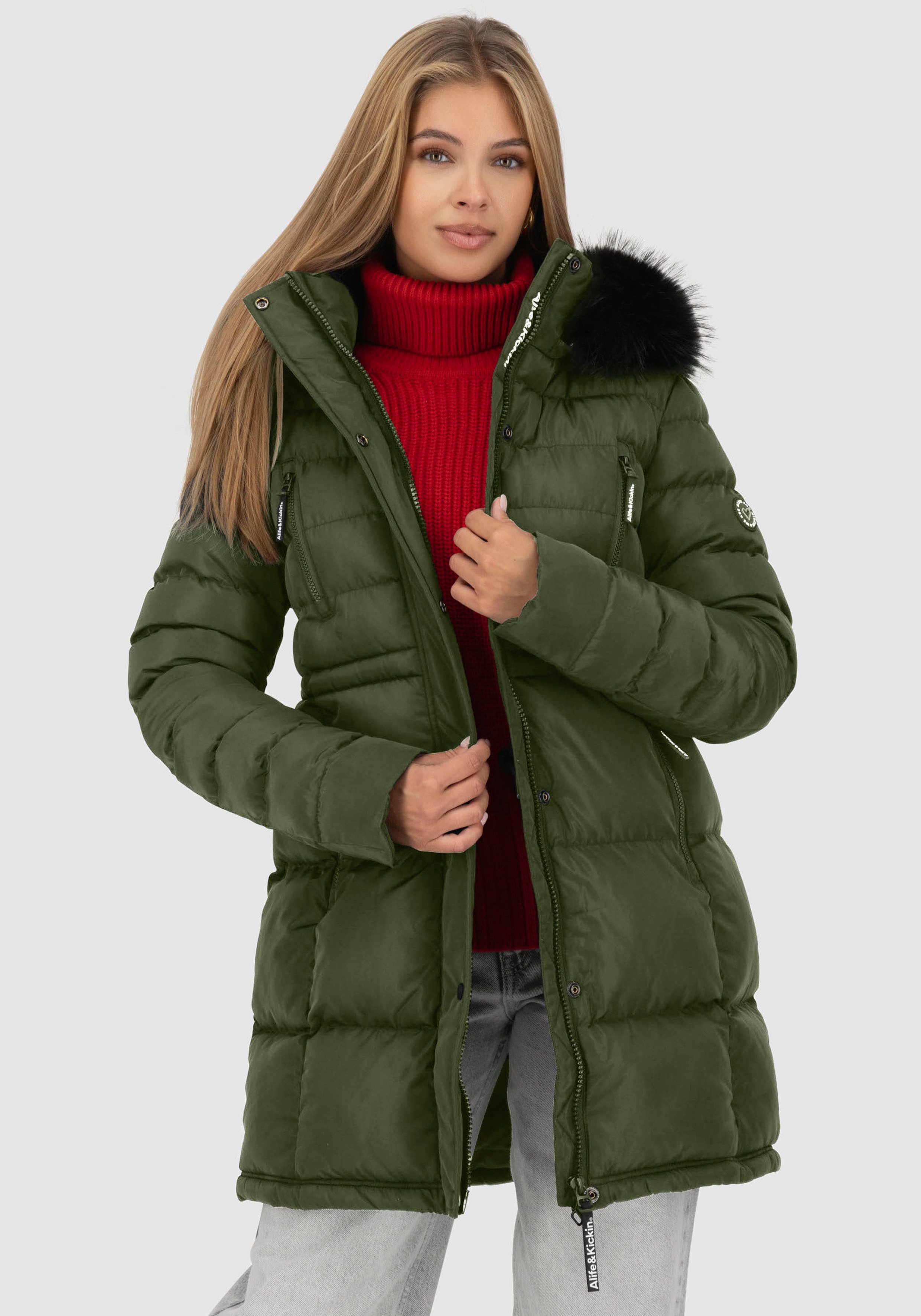 Alife & Kickin Steppmantel MoonwalcAK A winterlicher Kurzmantel mit abnehmbarem Fellimitat