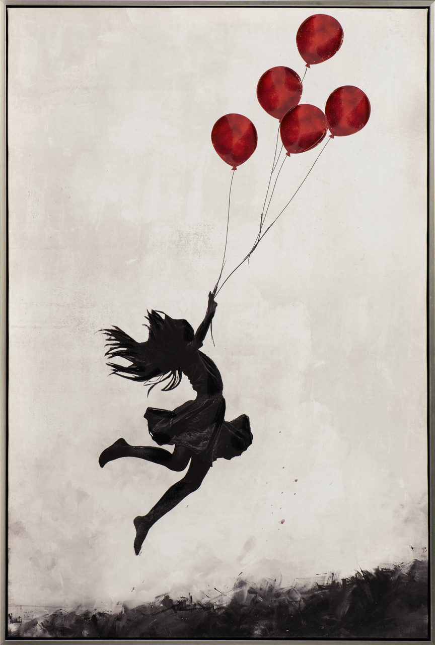 ArtUniverse Gemälde Jumping Balloon Girl 60x90 cm, .