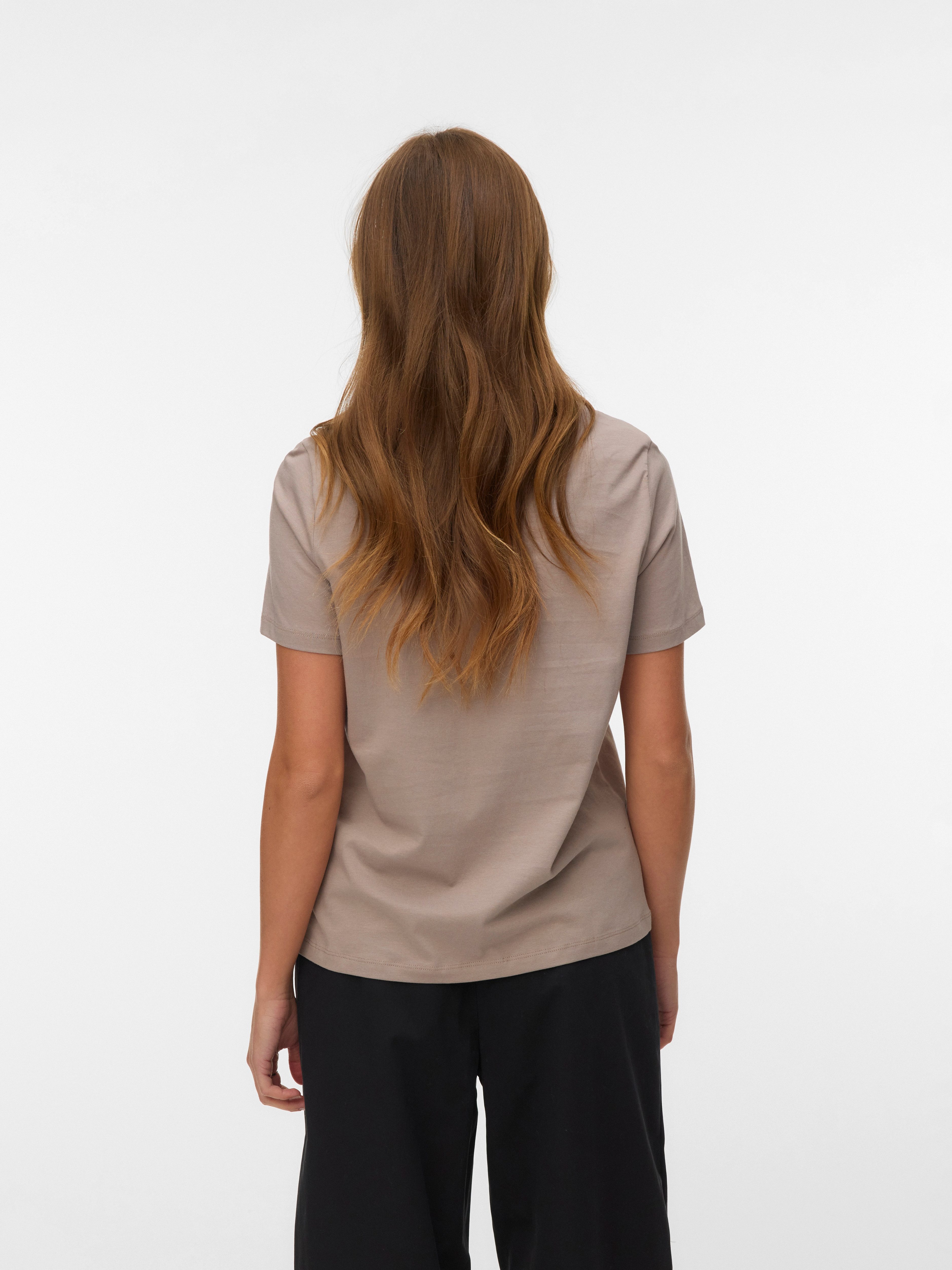 Vero Moda Kurzarmshirt VMPAULINA SS T-SHIRT GA JRS NOOS Baumwolle, regular fit