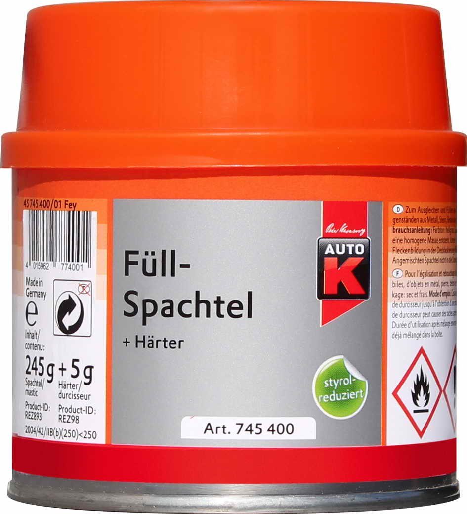 250g Breitspachtel Füllspachtel Auto-K Auto-K + Härter