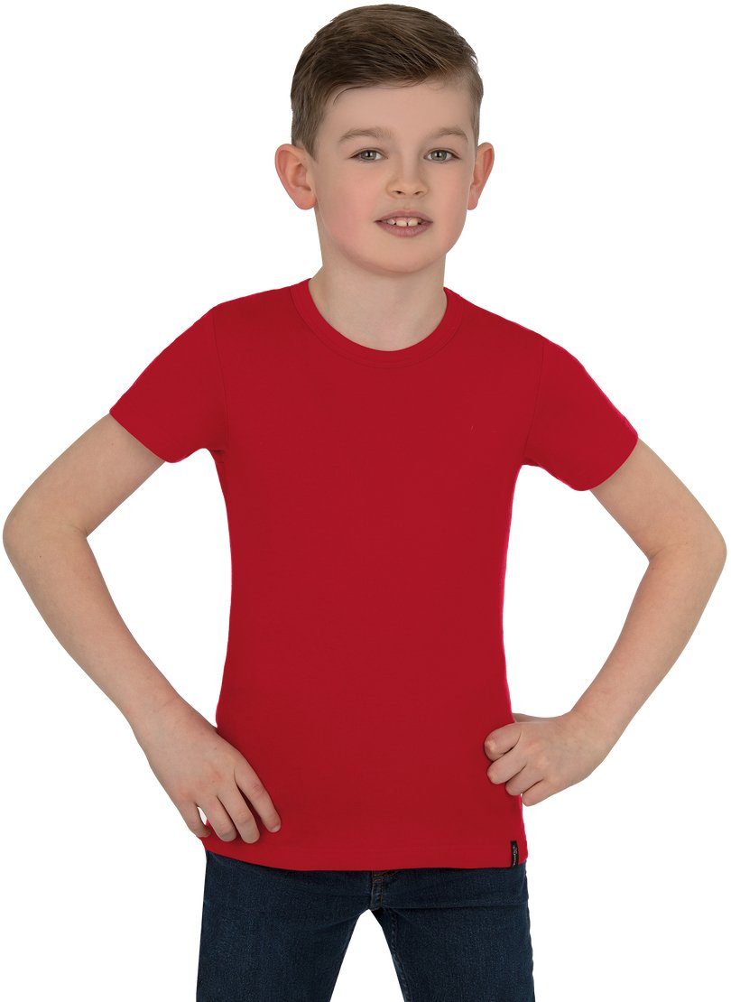 Trigema T-Shirt TRIGEMA T-Shirt aus Baumwolle/Elasthan (1-tlg)