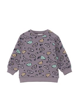 s.Oliver Sweatshirt Sweatshirt mit All-over-Print Rippblende