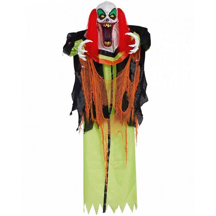 Horror-Shop Dekofigur Großer Horror Clown mit Bewegung als Halloween Hän