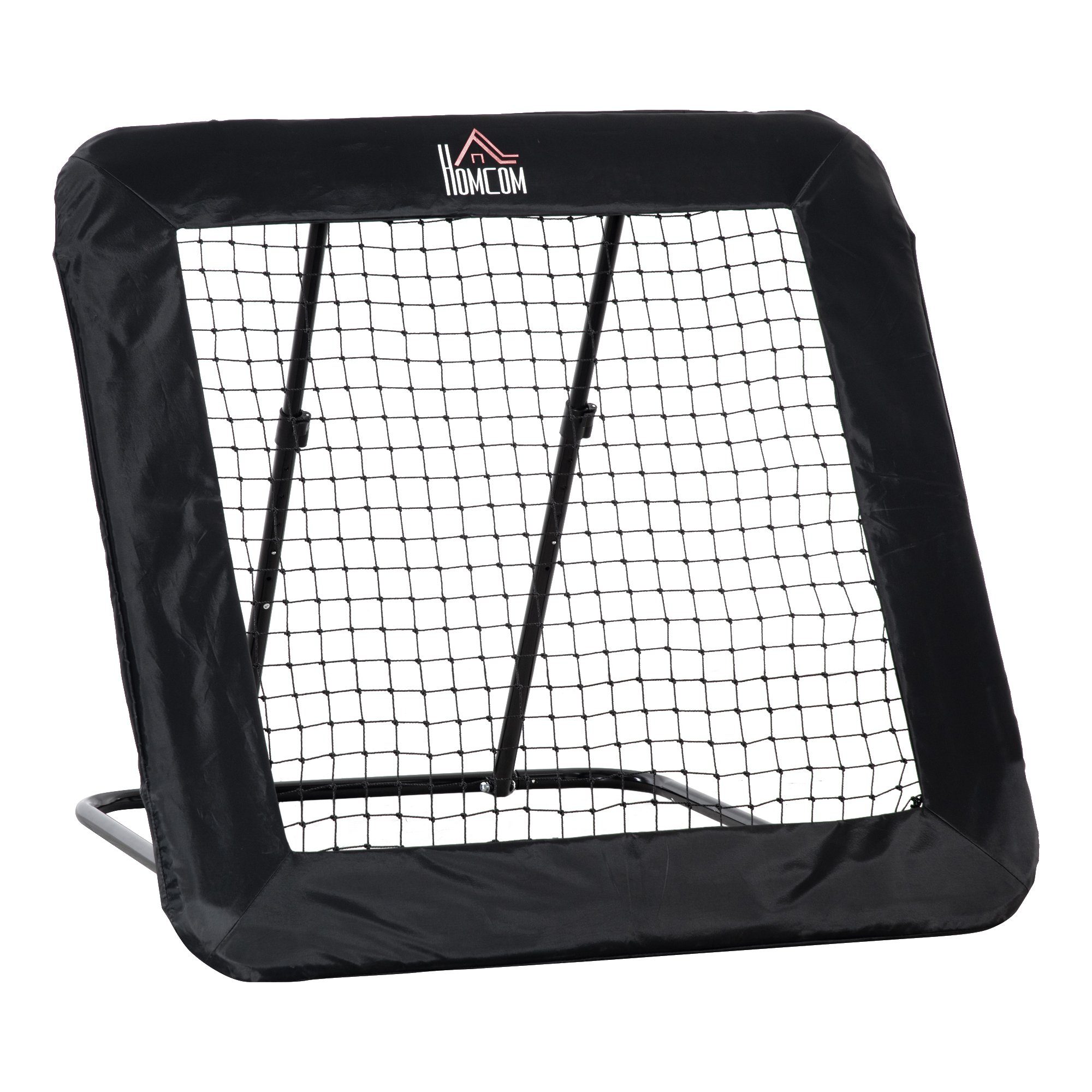 HOMCOM Rebounder Fußball klappbar Kickback Tor Rückprallwand Netz, (für Baseball Basketball Volleyball, 1-St., Verstellbar in 5 Stufen), 128 x 118 x 108-120cm