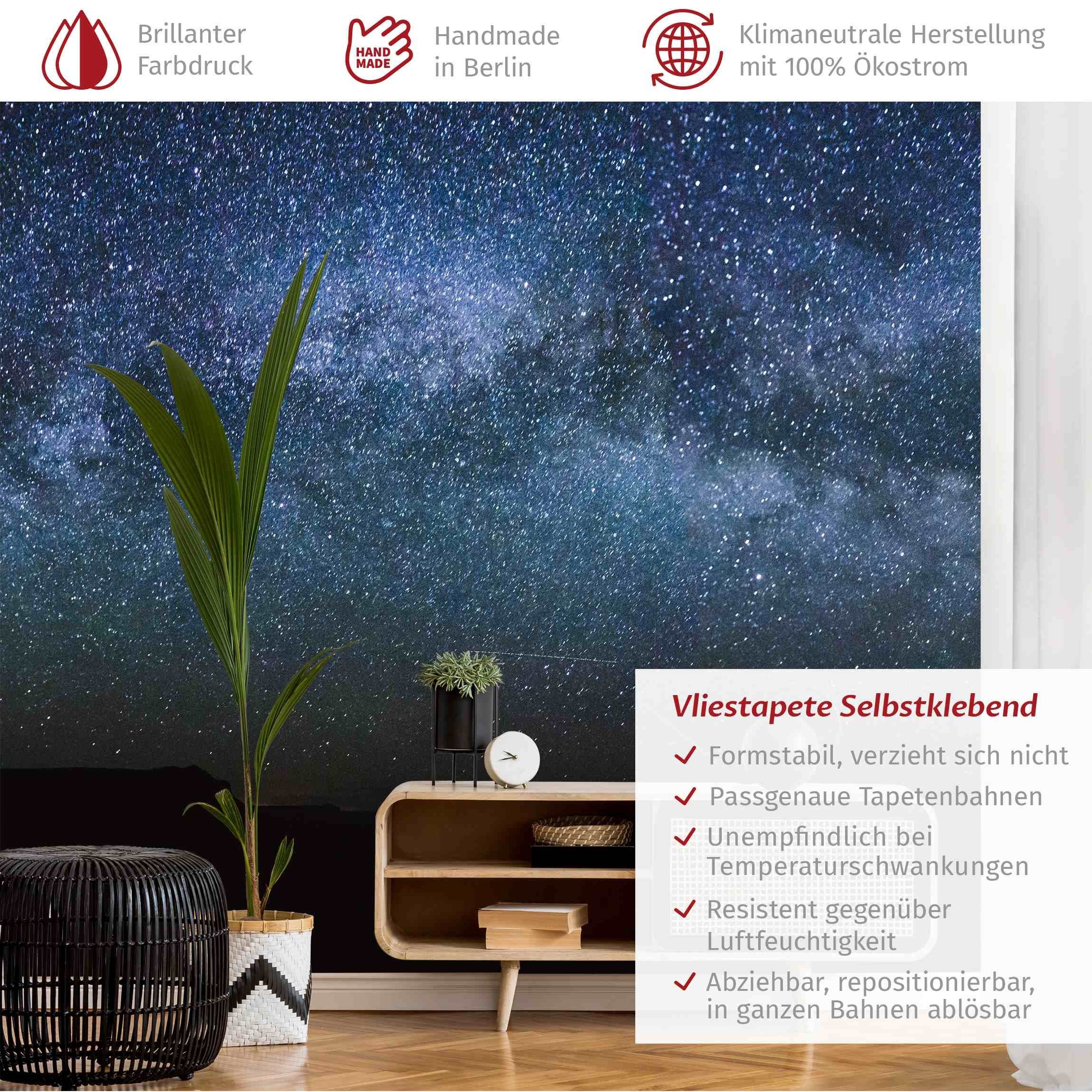 Bilderdepot24 Fototapete Natur Leuchtende Sternenhimmels Weltall günstig online kaufen