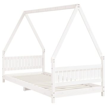 vidaXL Kinderbett Kinderbett Weiß 90x200 cm Massivholz Kiefer