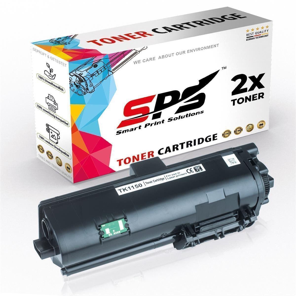 SPS 2x Kompatibel Kyocera TK-1150 Toner Schwarz für Kyocera Ecosys M2735 Nachfülltinte (für Kyocera, 2er Pack, x)