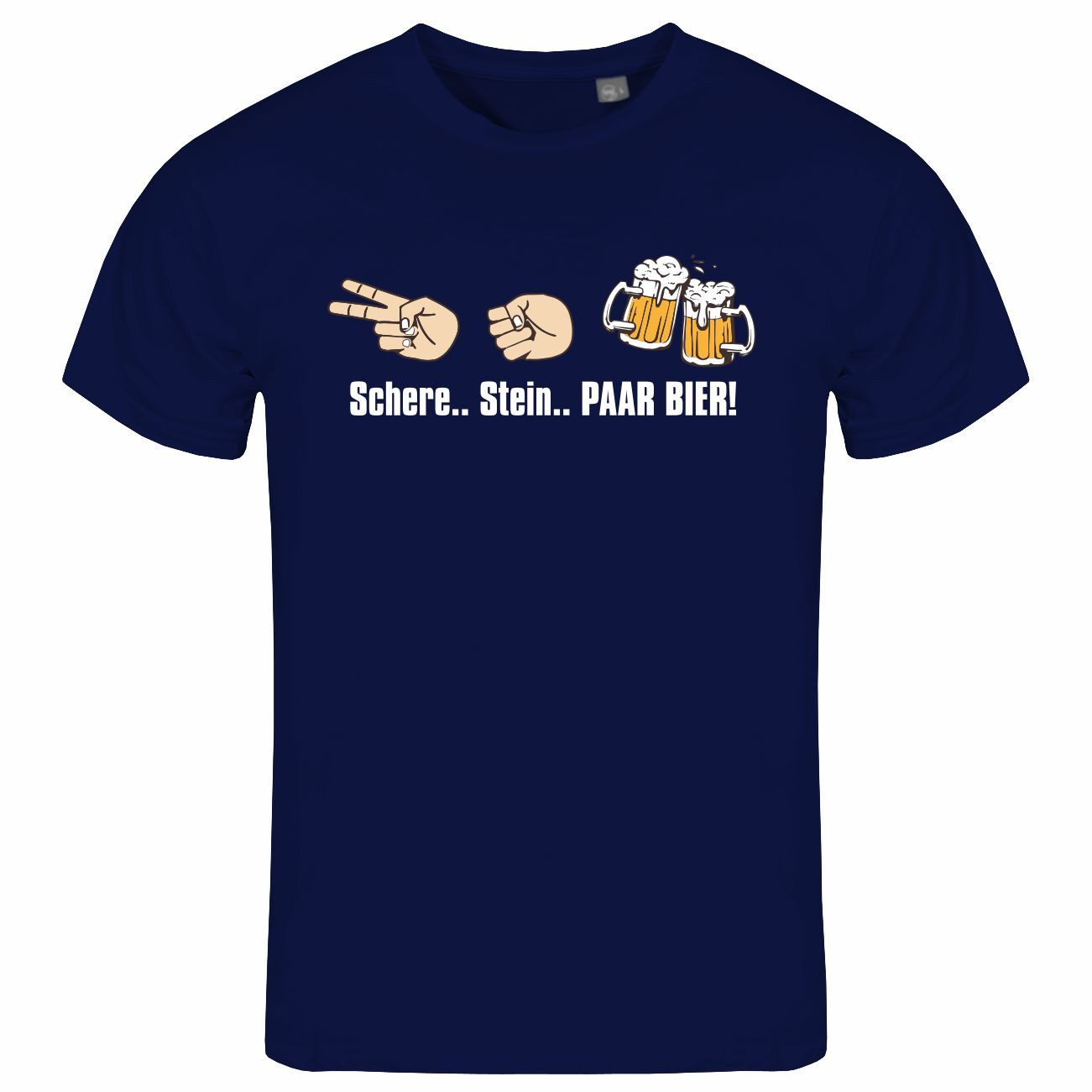 deinshirt Print-Shirt Herren T-Shirt Schere Stein günstig online kaufen