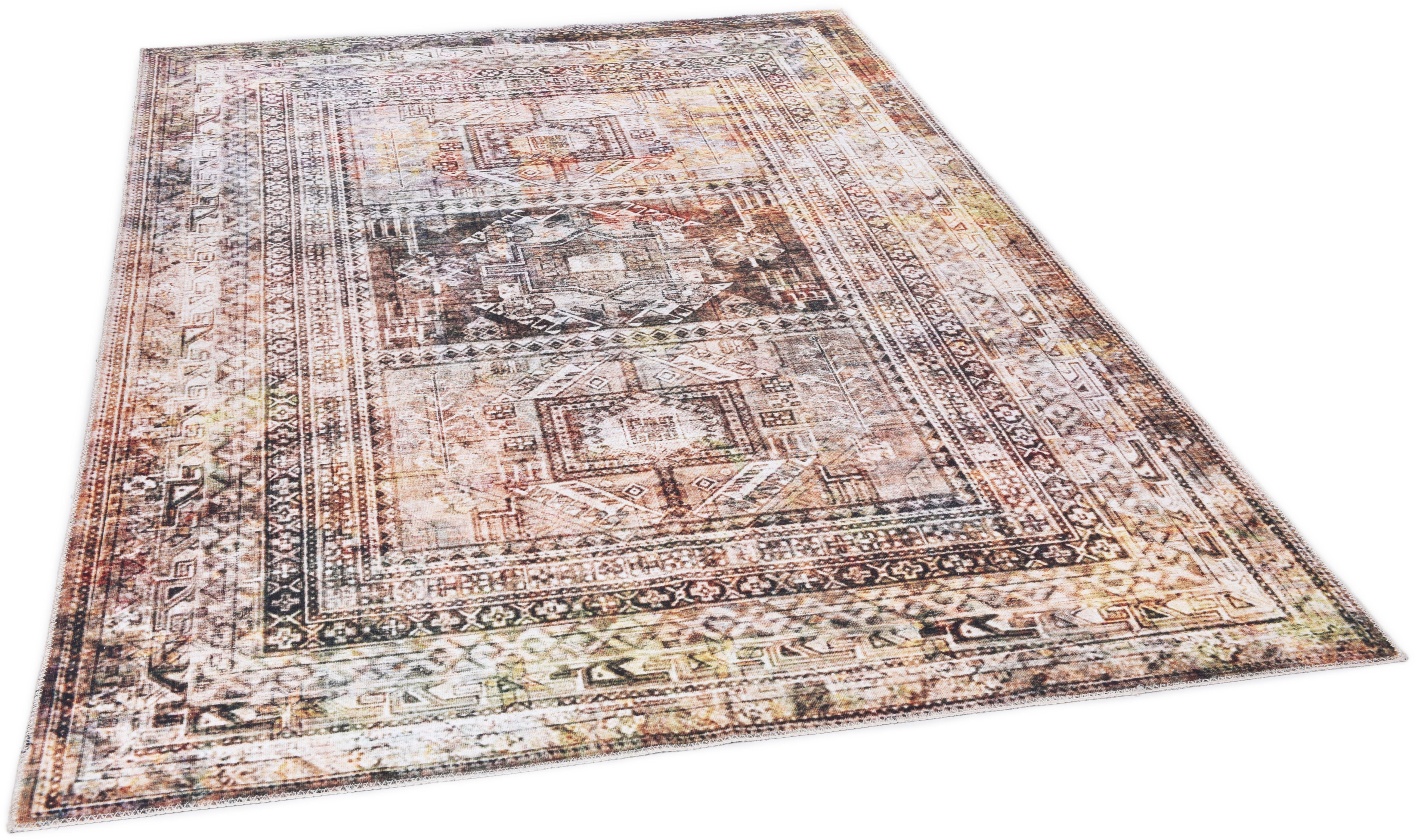 Gino Falcone Teppich Adara GF 093, rechteckig, Höhe: 3 mm, Flachgewebe, Orient-Optik, Vintage Design, waschbar