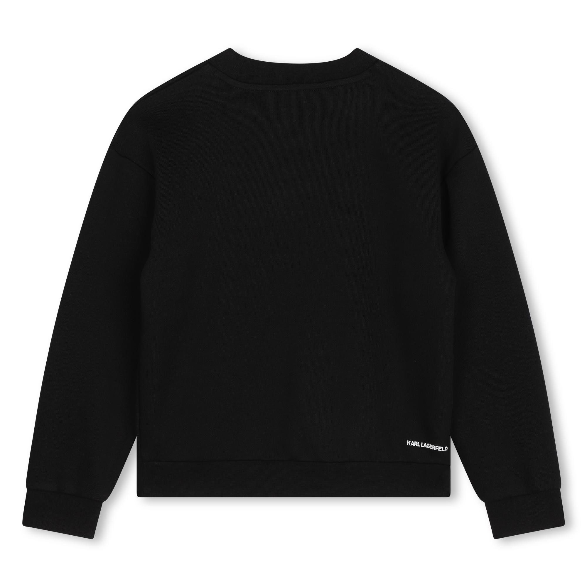 KARL LAGERFELD Sweatshirt KARL LAGERFELD KIDS Sweatshirt schwarz iconic Print transparent