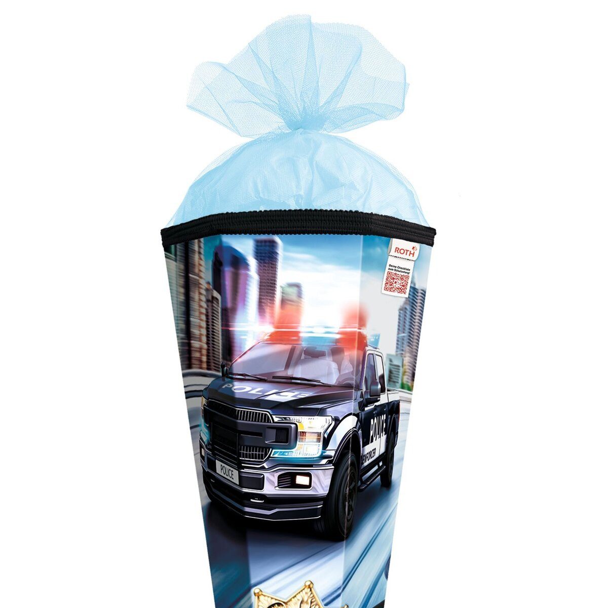 Roth Ideen Schultüte Schultüte Polizei 911 - sechseckig 85 cm