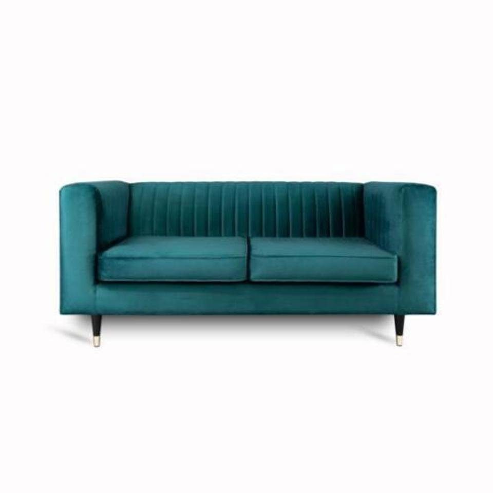 JVmoebel 2-Sitzer, Grün Sofa 2 Sitzer Elegantes Modern Luxus Design Möbel