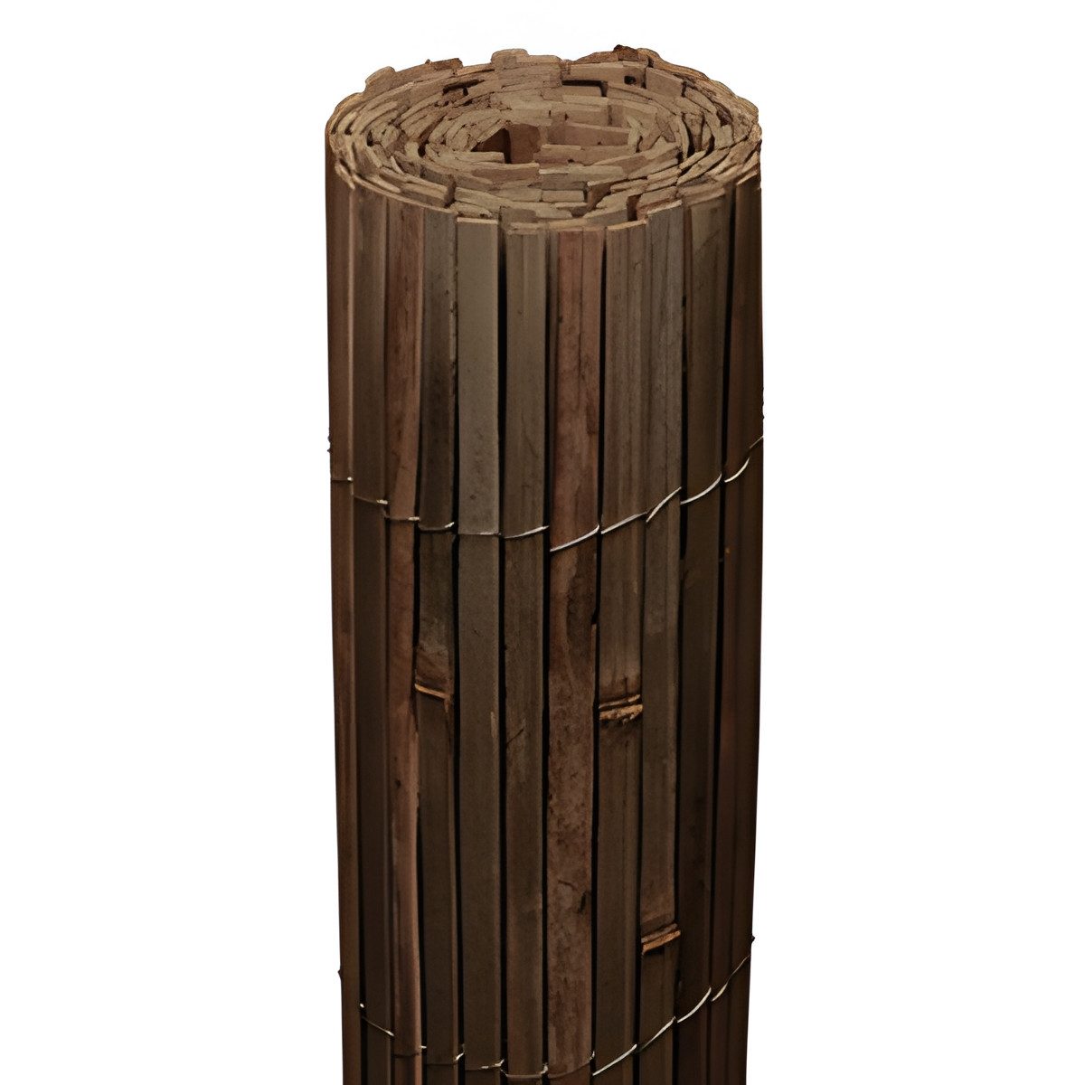 Sol Royal Sichtschutzzaunmatten Dunkelbrauner Split Bambus Sichtschutz SolVision B55, 80x600cm, Zaun Bambusmatte Gartensichtschutz Balkon Witterungsbeständig