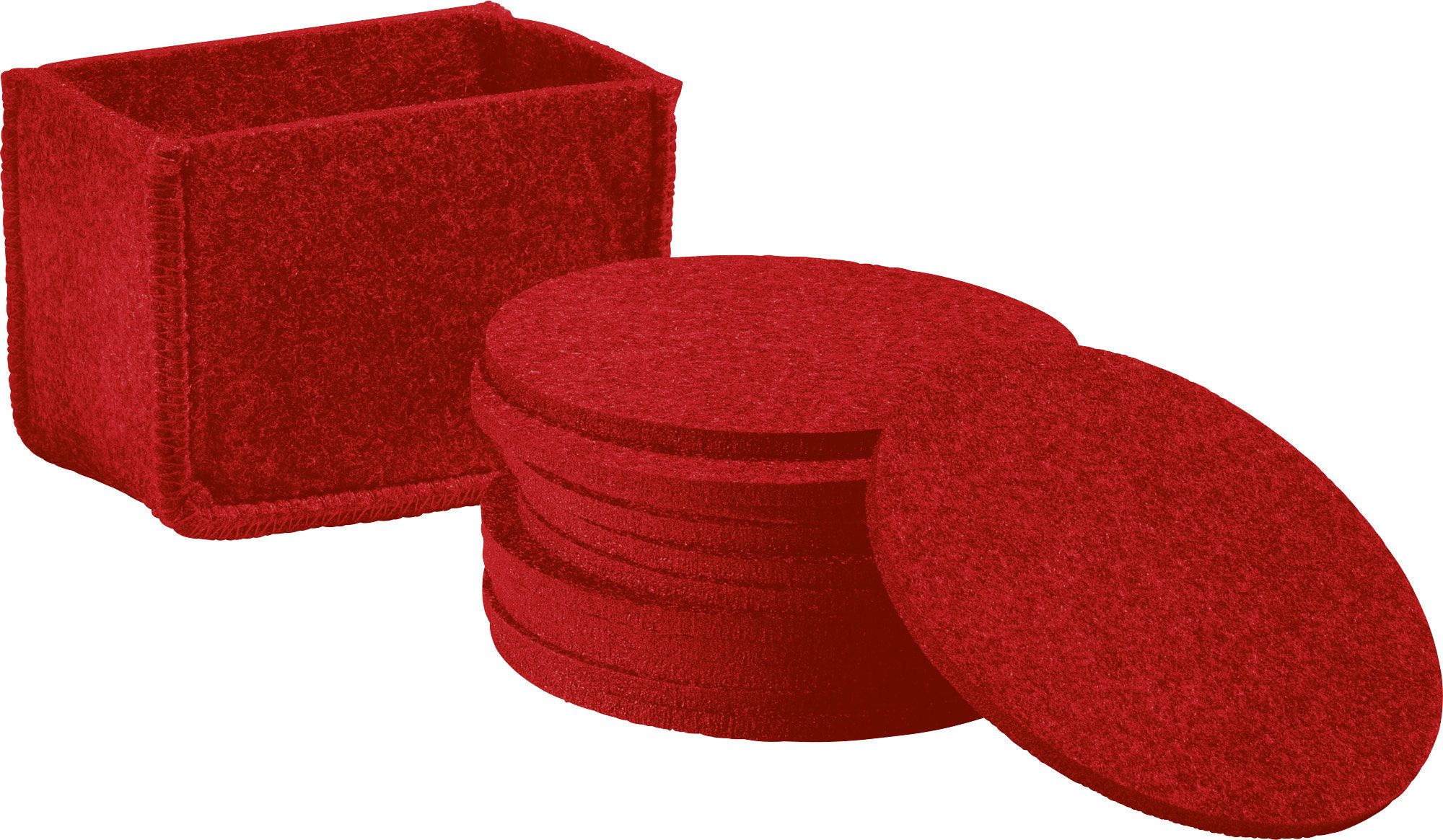 Erwin Müller Glasuntersetzer Filz-Untersetzer "Beja" 13-teilig, Uni