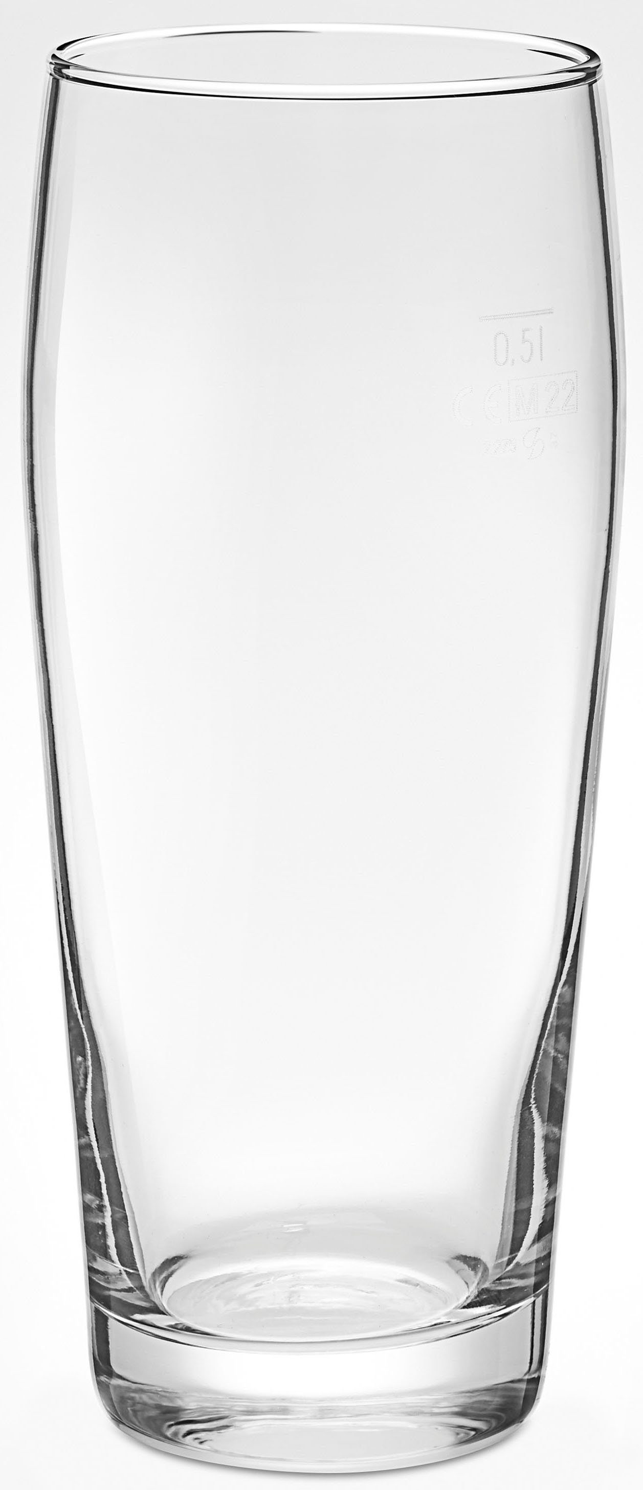 van Well Bierglas Willybecher, Glas, 0,5 L, geeicht, spülmaschinenfest, Gastronomiequalität, 12-tlg.