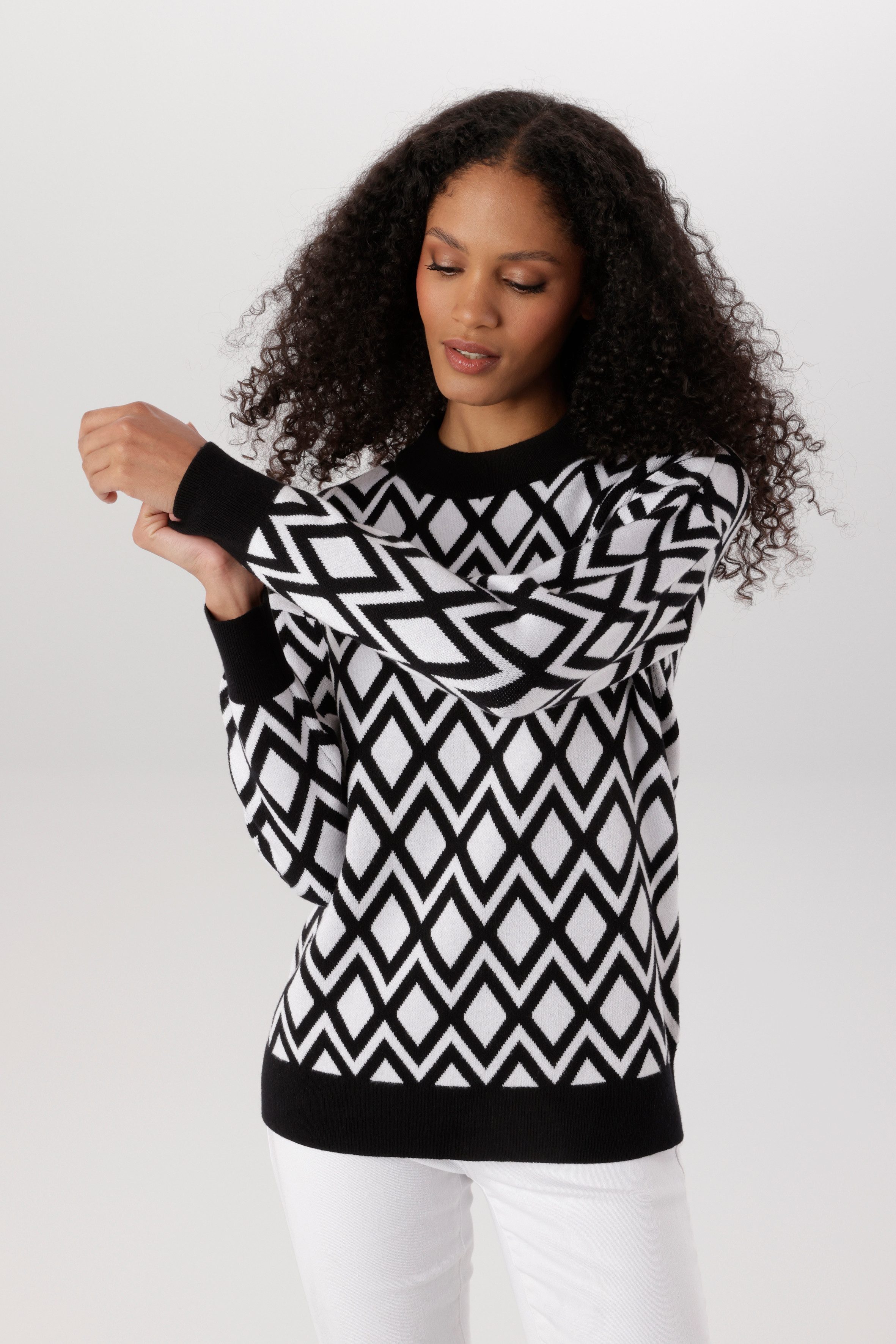 Aniston SELECTED Strickpullover mit geometrischer Rautenmusterung allover - NEUE KOLLEKTION. € 39,99, (€ 39,99 pro 1 Stk).