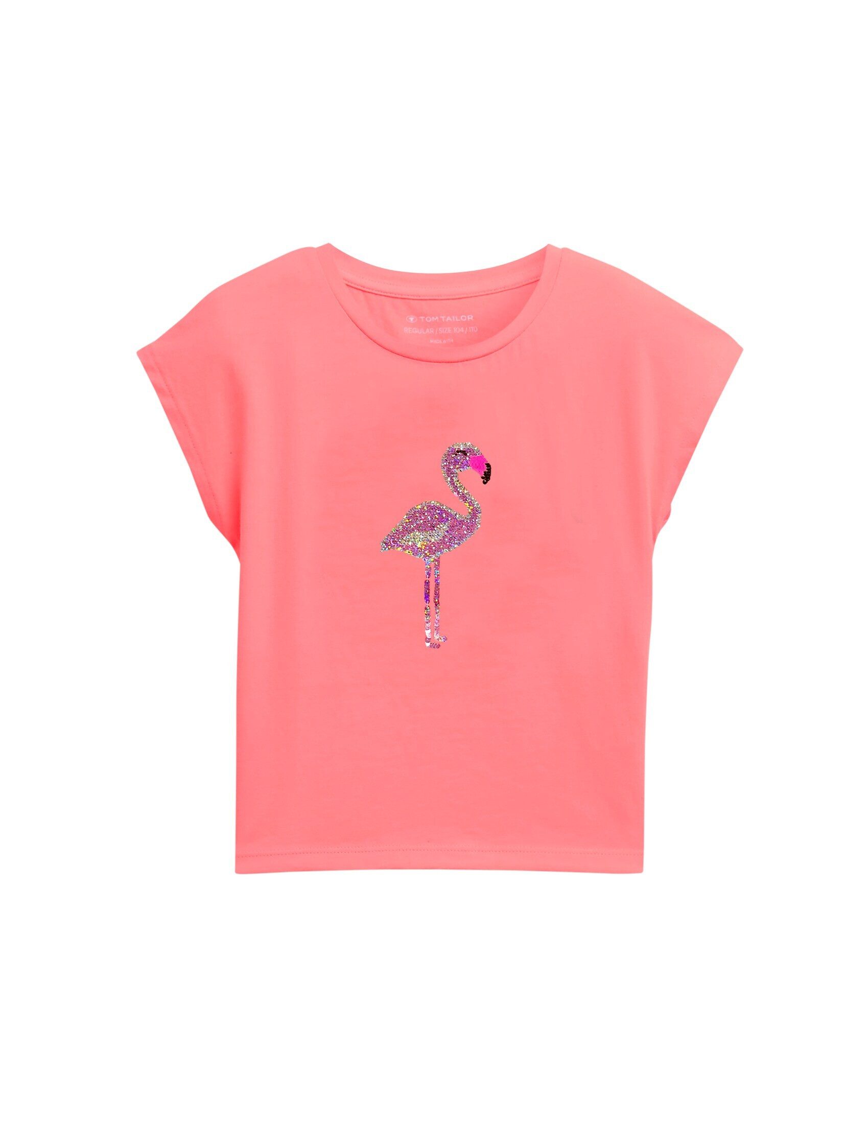 T-Shirt T-Shirt mit Wendepailletten
