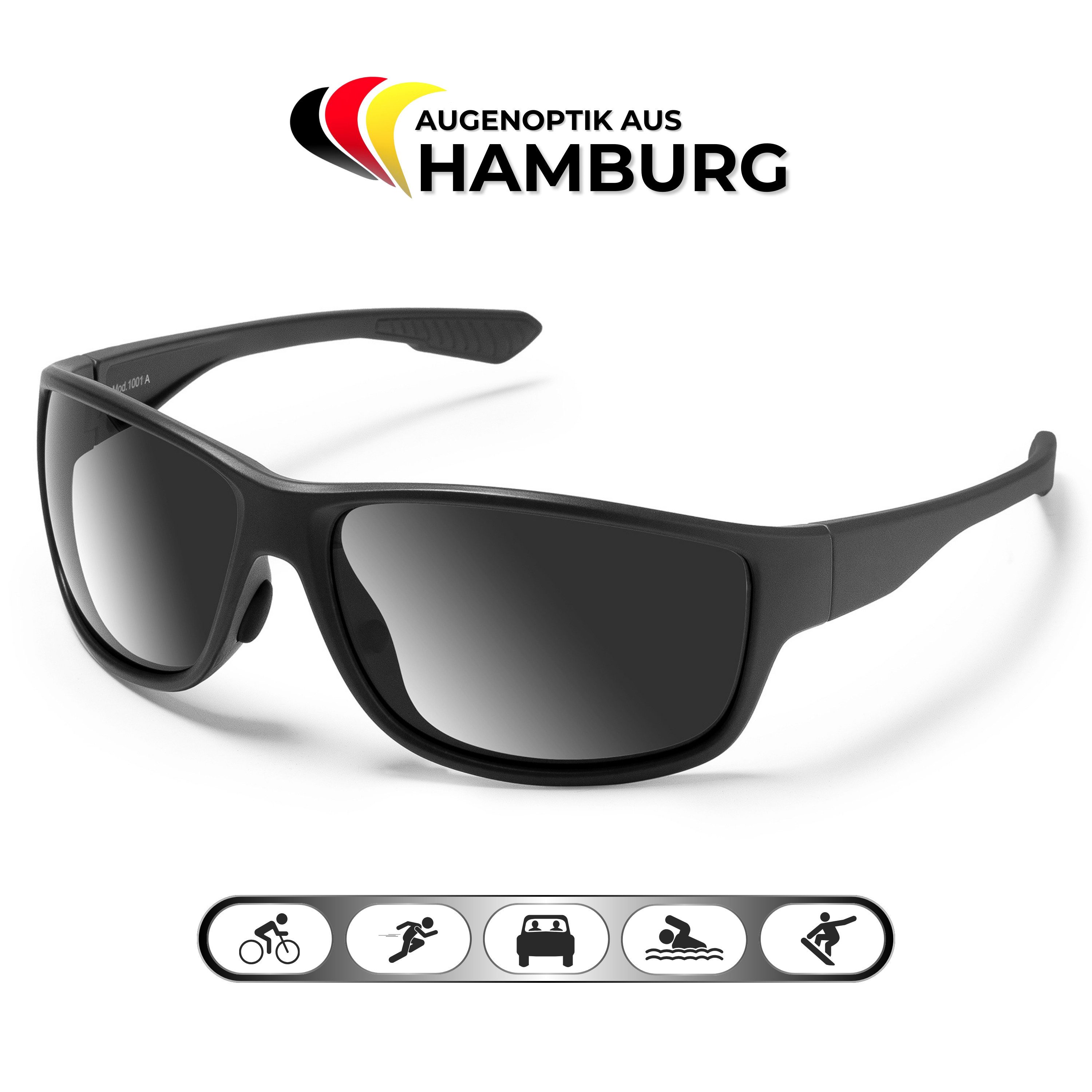 Sonnenbrille Polarized, Sportlich, Schwimmfähig & Ultraleicht, Unisex Design