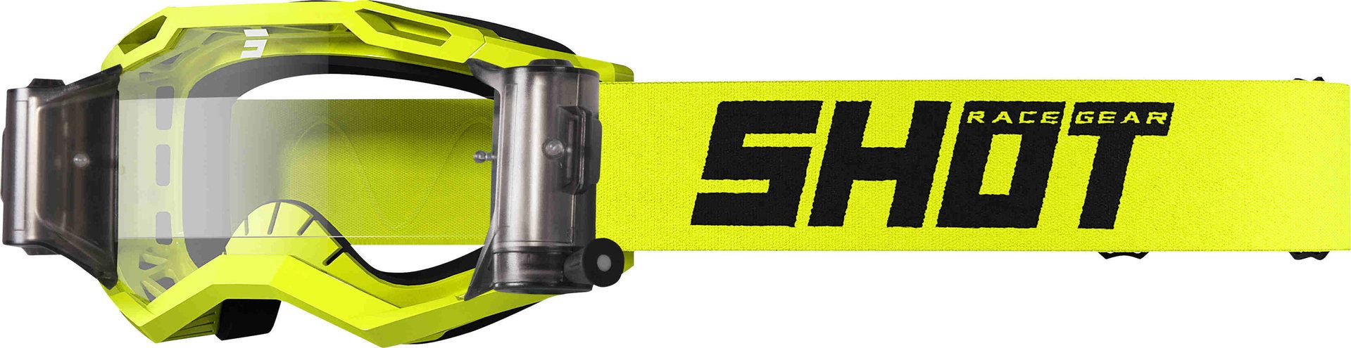 Shot Motorradbrille Assault 2.0 Solid Roll-Off Motocross Brille, Mit Band