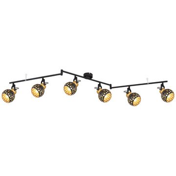 etc-shop LED Deckenleuchte, Leuchtmittel nicht inklusive, Deckenstrahler 6 flammig orientalisch Deckenleuchte