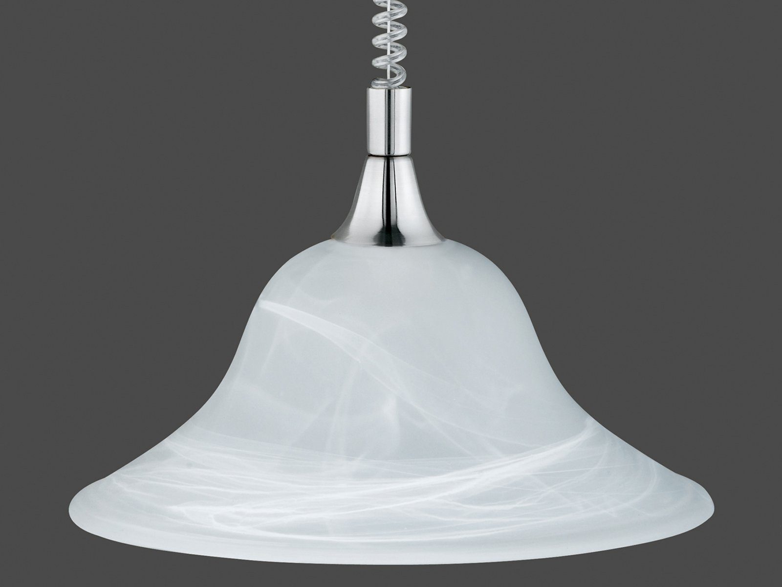 TRIO Leuchten LED Pendelleuchte, LED wechselbar, Warmweiß, Design-klassiker Zugpendelleuchten höhenverstellbar Treppenhaus, Ø39cm