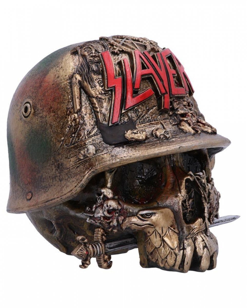 Totenkopf mit Aufbewahrungsb als Eagle Horror-Shop Dekofigur Helm Slayer