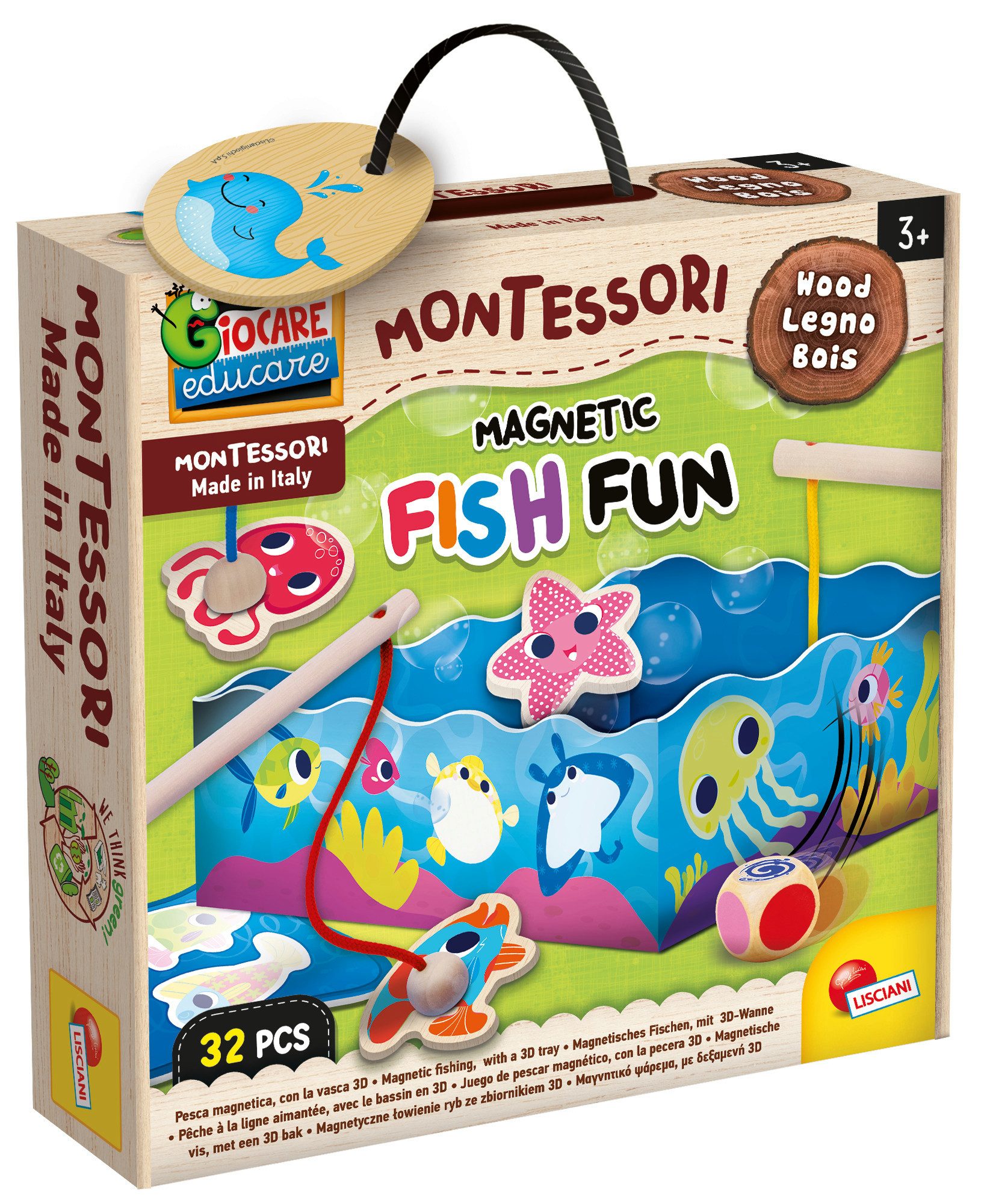 Lisciani Lernspielzeug Montessori - Magnetic Fish Fun Magnetfischen