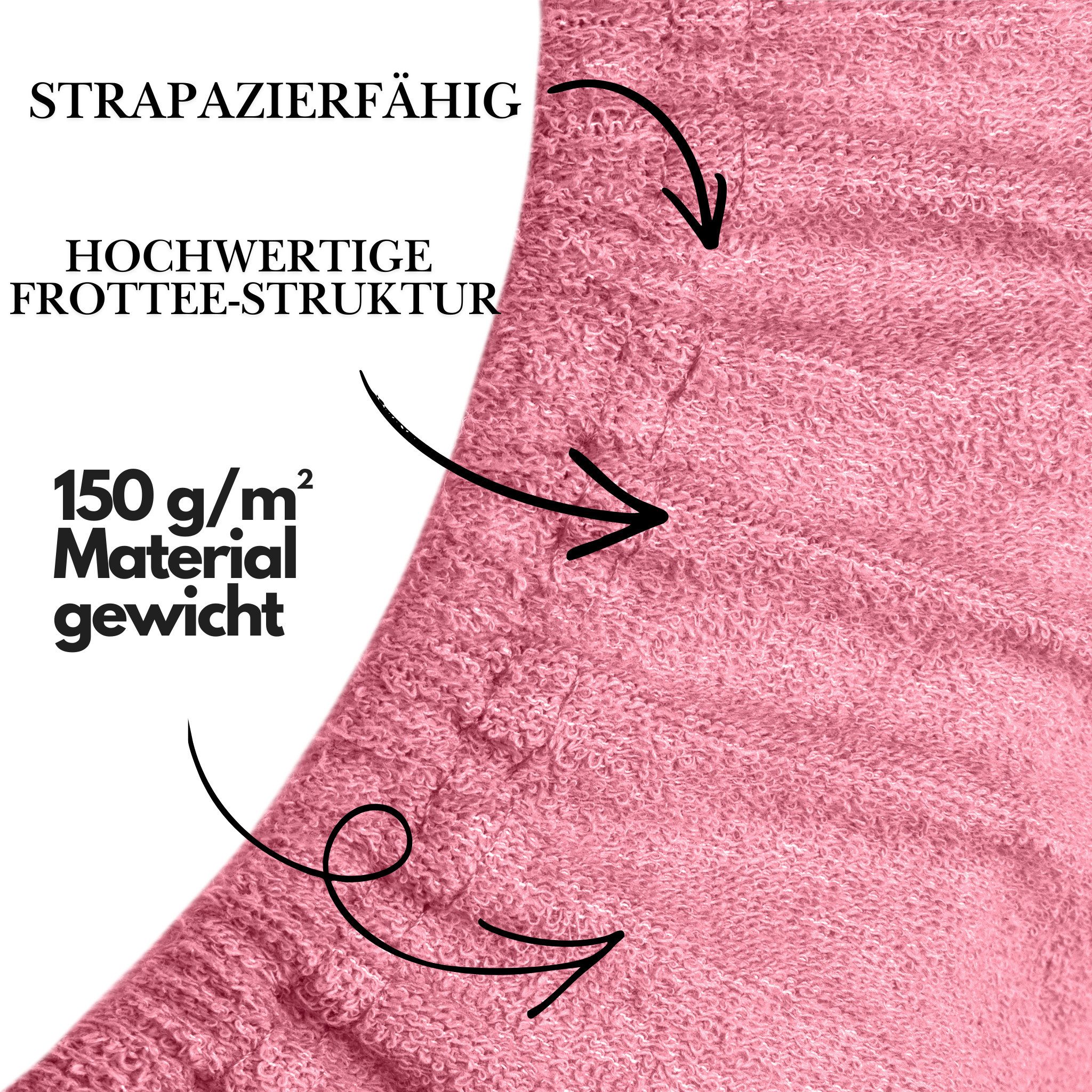 DH DEIN . HAUS Spannbettlaken Frottee SOFT, Baumwolle, Gummizug: rundum, (1 Stück), weich saugfähig atmungsaktiv Rundumgummi formstabil bis 20 cm – Bild 4 von 5