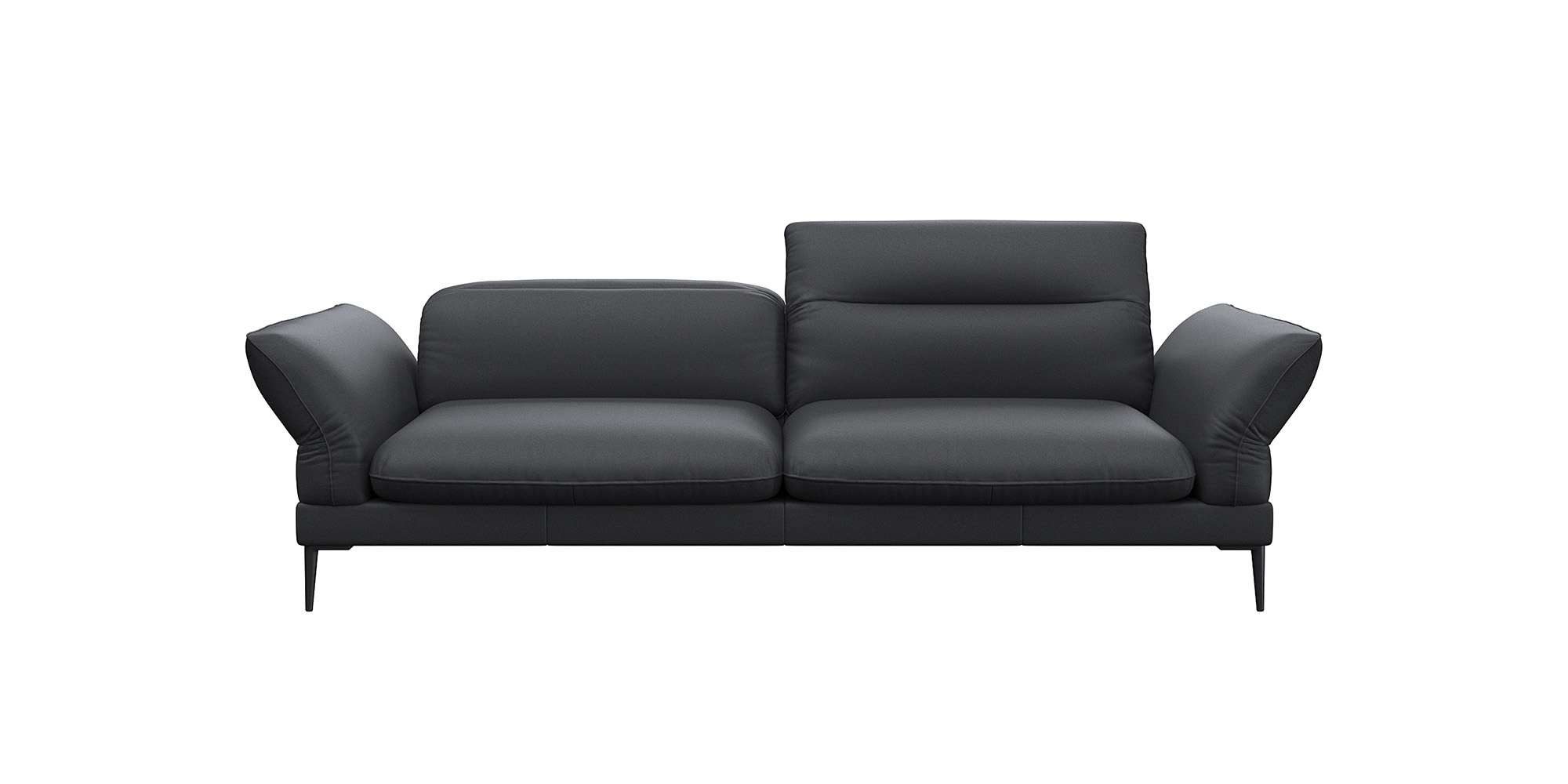 FLEXLUX 3-Sitzer Salino, Funktionssofa, Relaxsofa, Sofa mit Arm- und Kopfteil-Verstellungen, Kaltschaum & Stahl-Wellen