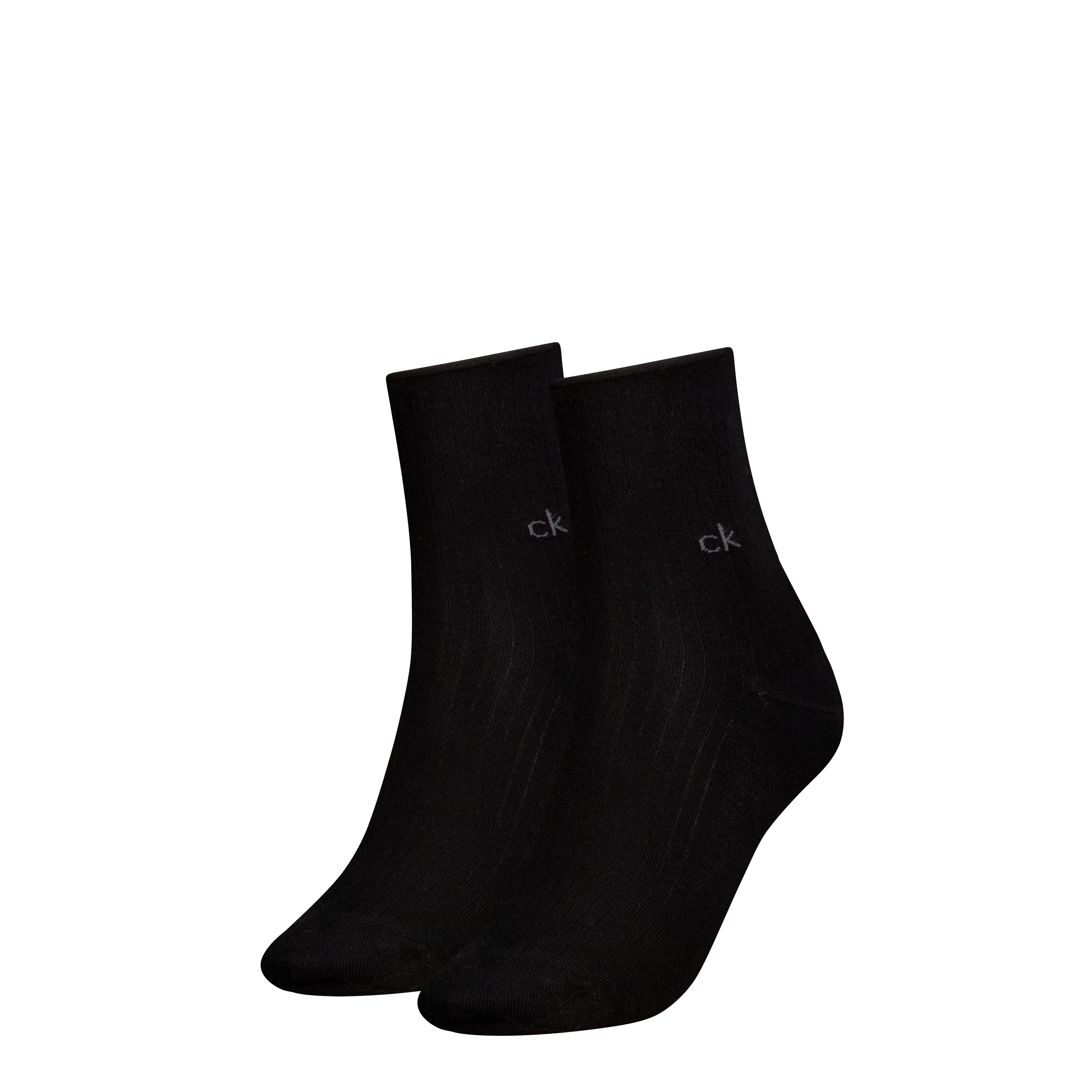Calvin Klein Jeans Socken CK WOMEN SHORT SOCK 2P ROLL TOP (2 Paar)