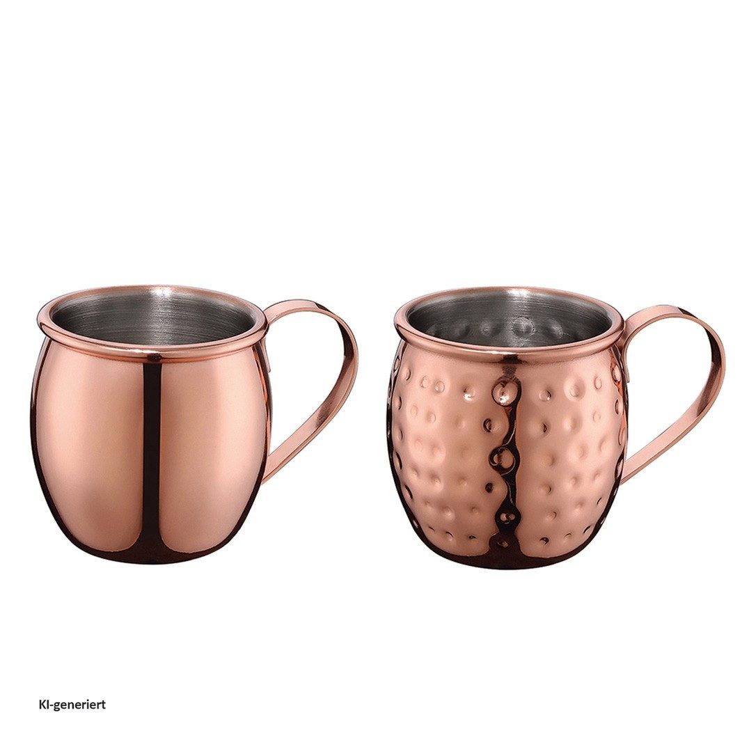 Cilio Schnapsglas Shotbecher 1 Stück MOSCOW MULE, 1-tlg., Edelstahl, Schnapsbecher Kupferbecher